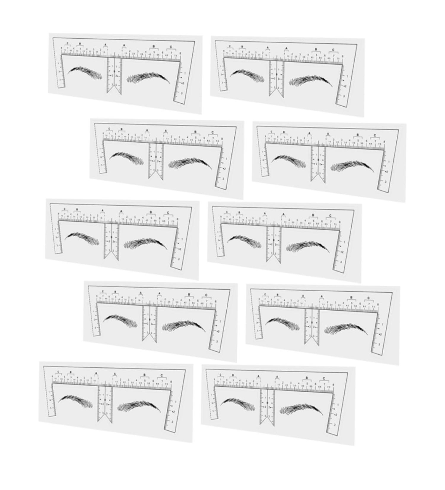 FOMIYES 10pcs Eyebrow Design Ruler Eyebrow Template Brow Ruler Brow Guide Stencil Shape Make up Makeup Tools - Buy Online on GoSupps.com