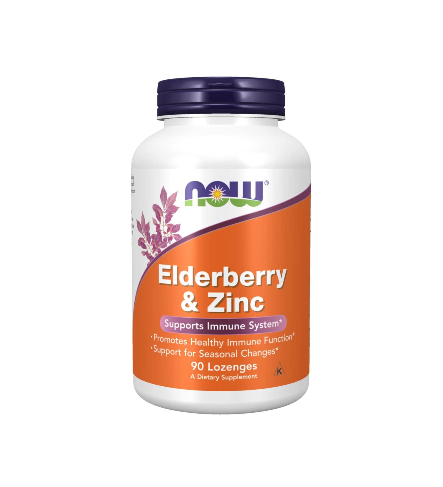 Now Foods Elderberry & Zinc Lozenges - Immune Support, 90 Count - Buy Online on GoSupps.com