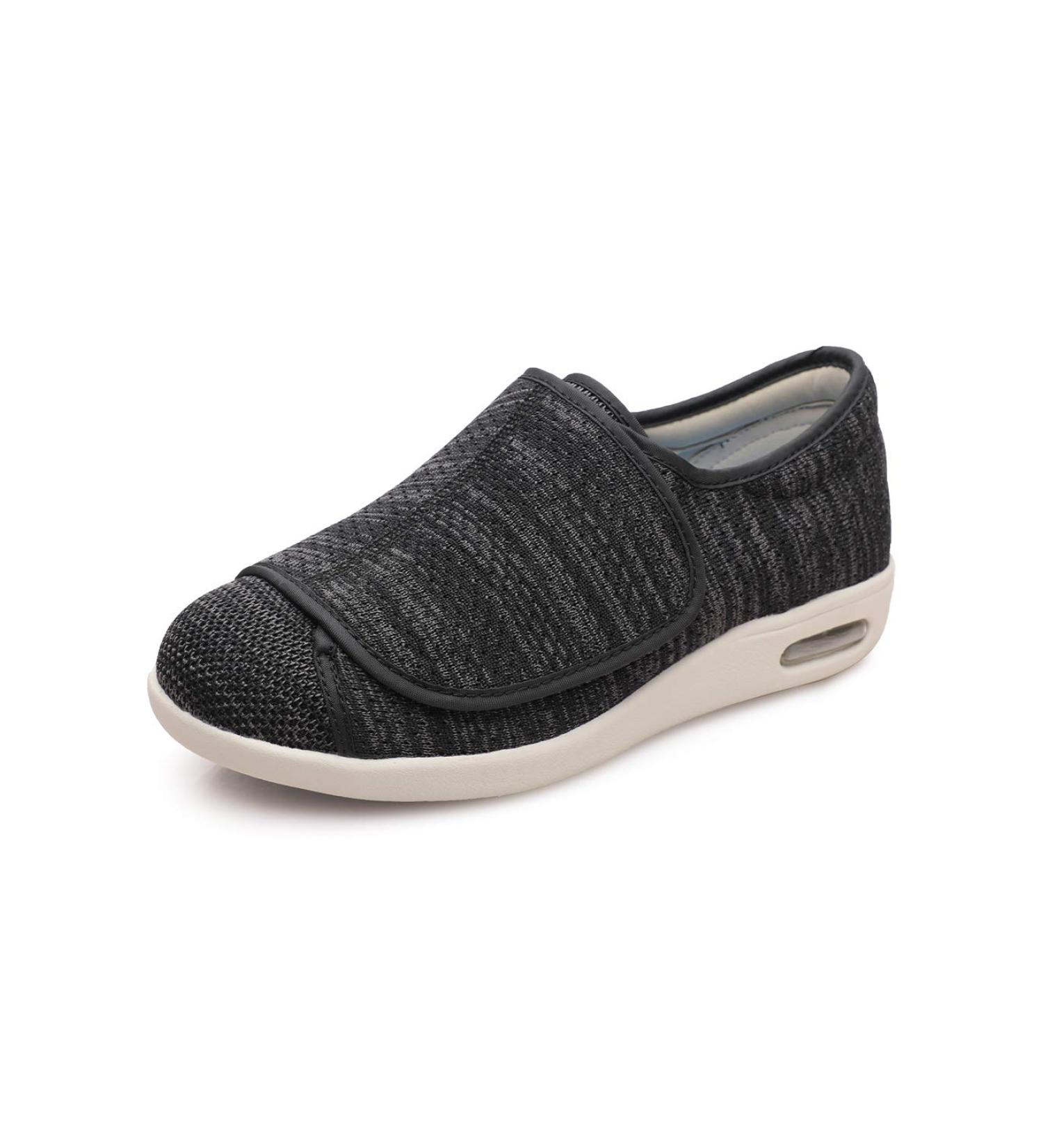 Grigobu Women's Wide Width Adjustable Walking Shoes for Diabetic Edema - Size 8.5-9 Wide Grey - Buy Online on GoSupps.com