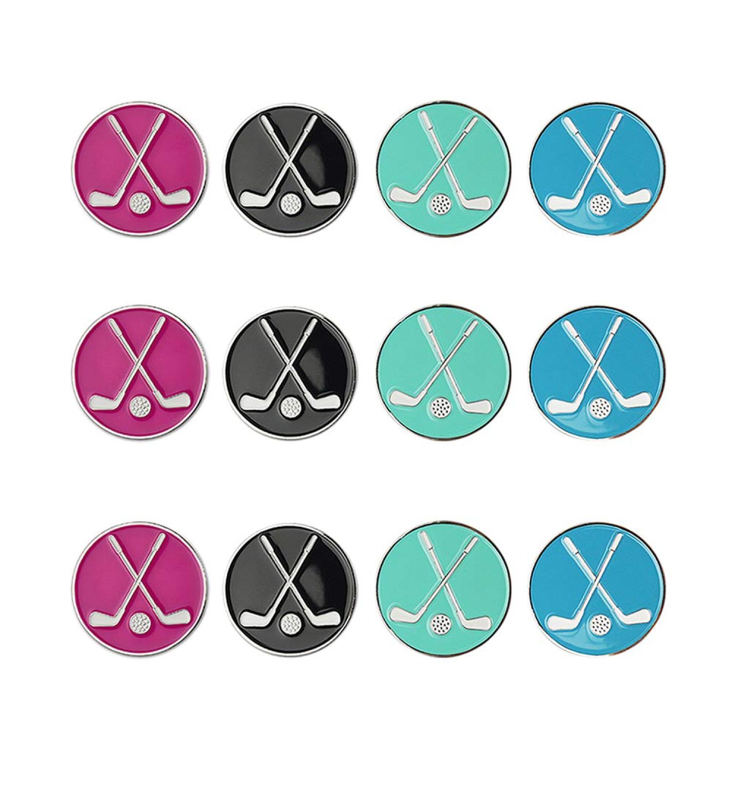 GOLTERS Golf Ball Markers Set - Assorted Patterns Value Pack of 12 with Cap Clips and Divot Repair Tools - Perfect Golf Gifts for Men and Women - Buy Online on GoSupps.com