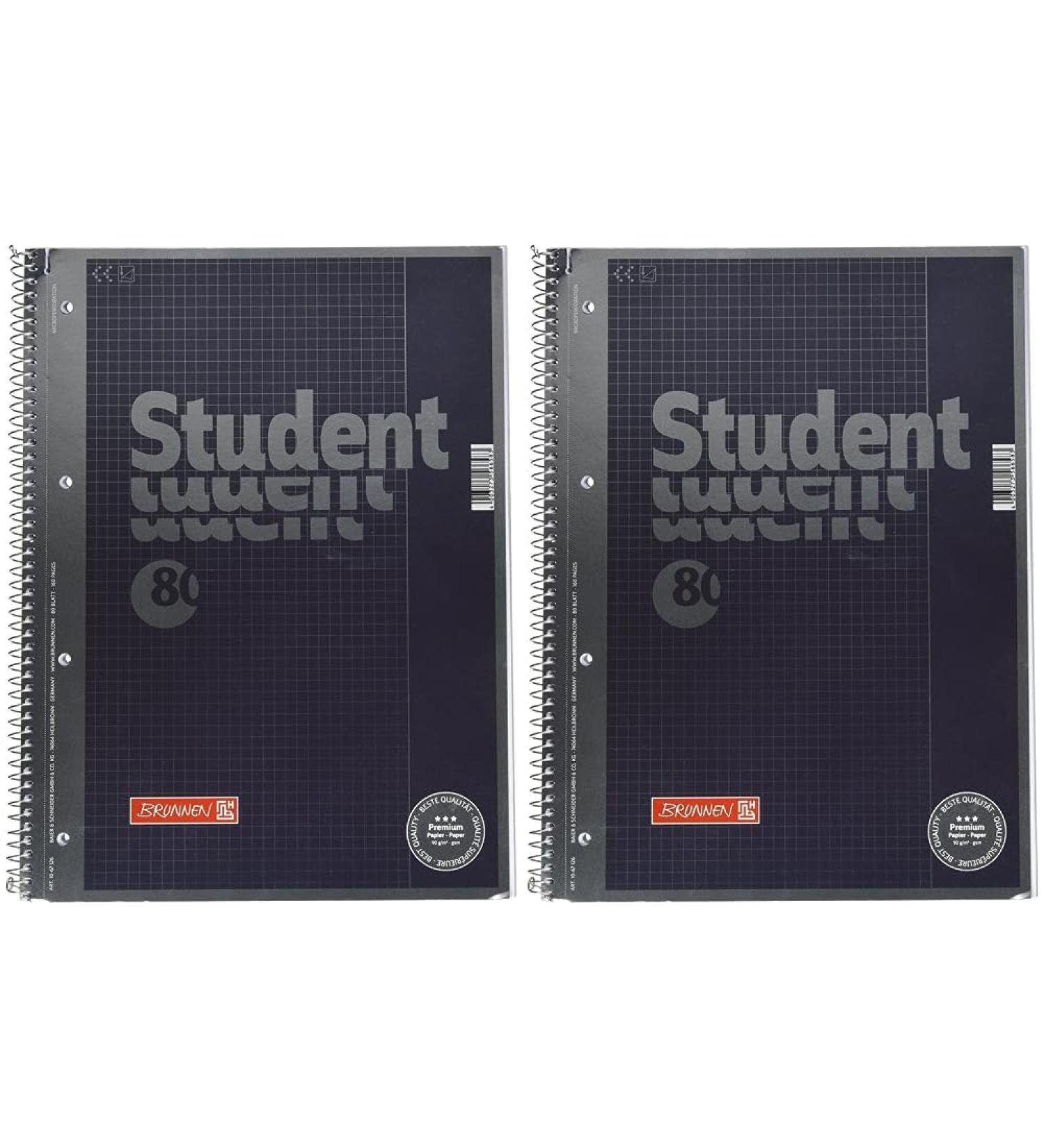 Premium Fountain Notepad A4 - 4-Fold Cover Metallic Effect 80 Sheets (Pack of 2) - Perfect for Students | International Shipping - Buy Online on GoSupps.com