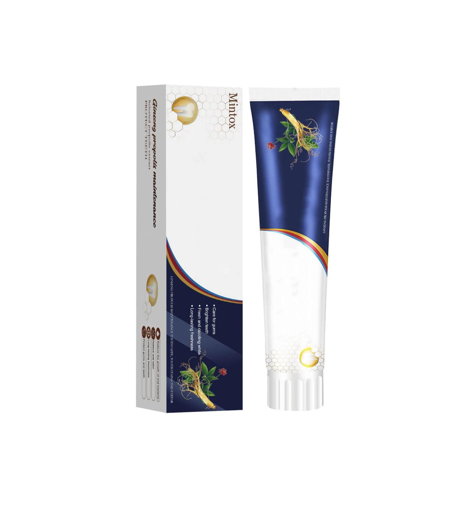 Ginseng Propolis Whitening Toothpaste - Deep Cleaning Oral Care for Loose Teeth Stain Removal & Bad Breath - Teeth Whitening & Fresh Breath (1 PC) - Buy Online on GoSupps.com