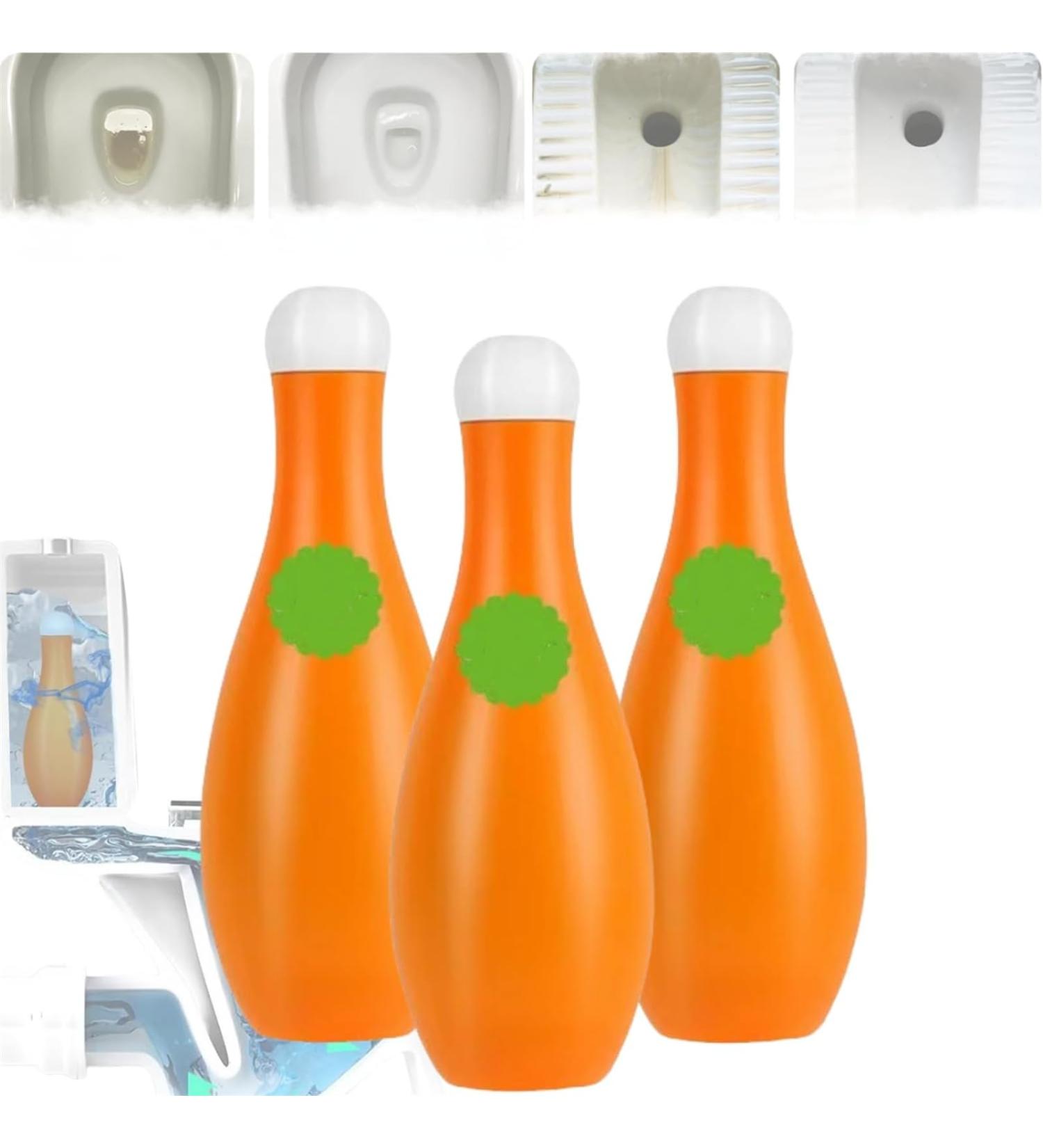Bowling Blue Bubble Toilet Bowl Cleaner Automatic Long-Lasting Toilet Bowl Cleaner In Bottle Multi Functional Cleaning Agent Toilet Fresheners Deodorizing & Descaling (3Pcs-200g) - Buy Online on GoSupps.com