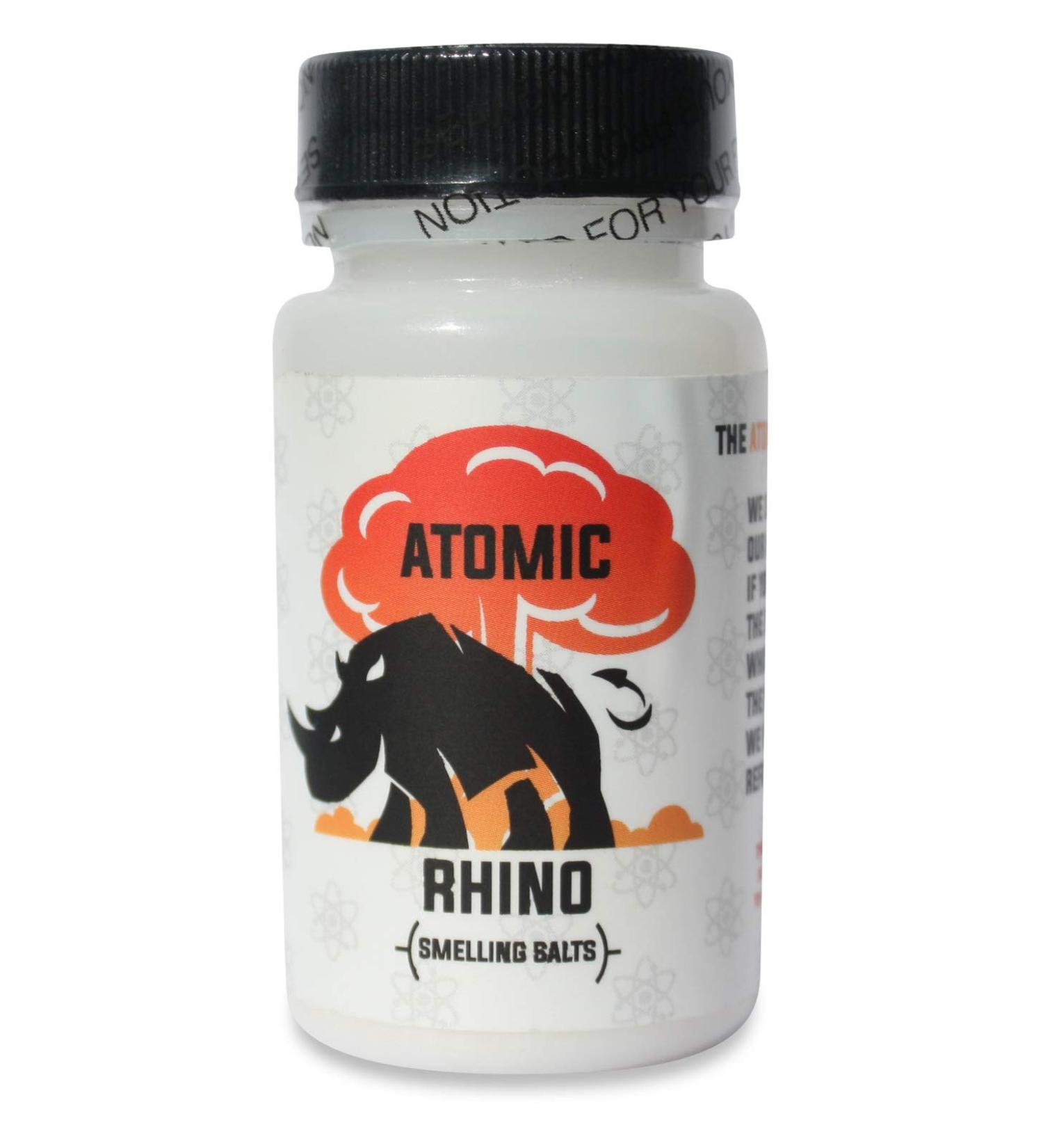 Atomic Rhino Smelling Salts for Athletes - Explosive Energy Boost, 100's of Uses, Pre Workout Sniffing Salt - 1 Bottle - Buy Online on GoSupps.com