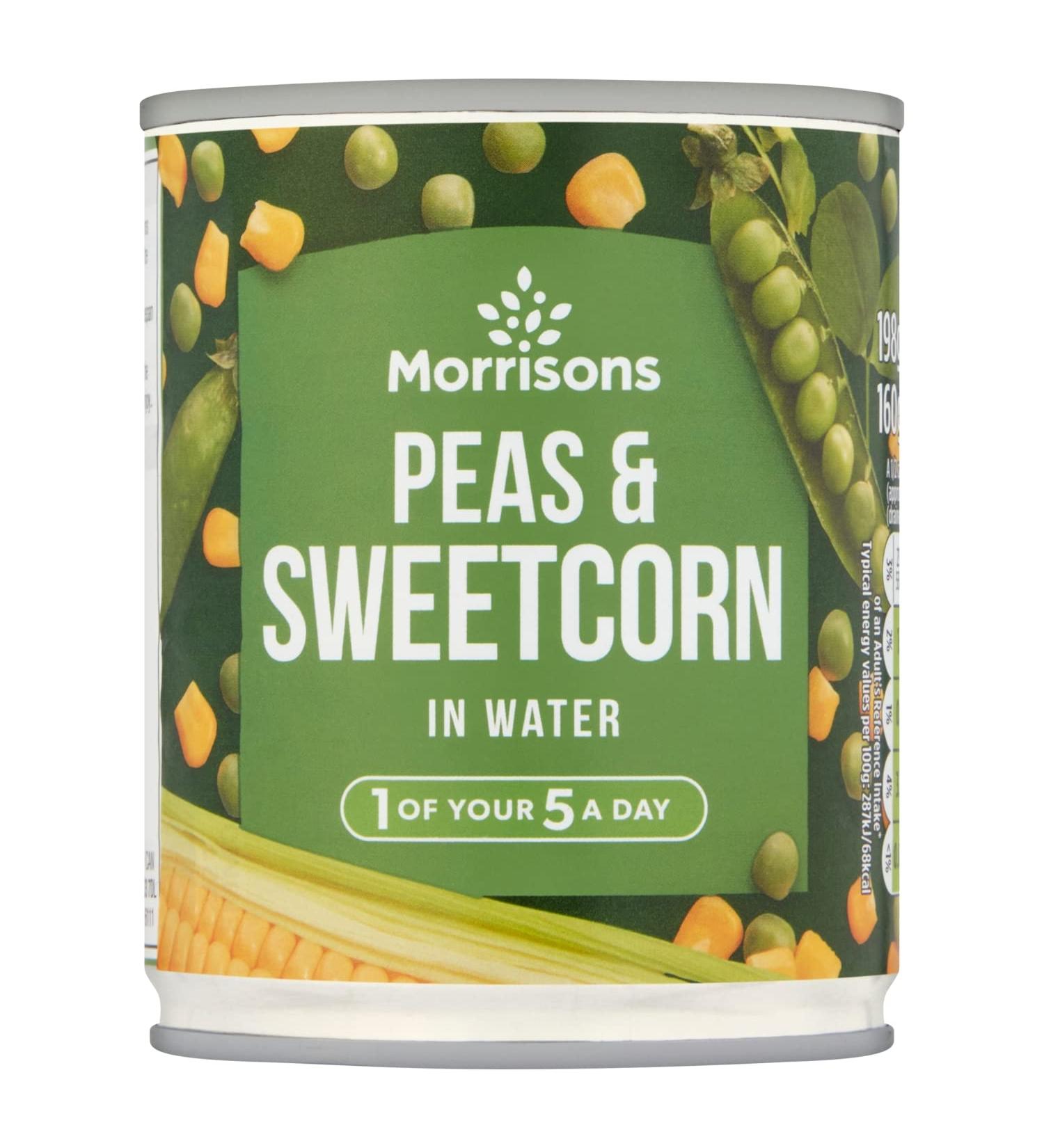 Morrisons Sweet Corn & Peas in Water 198g