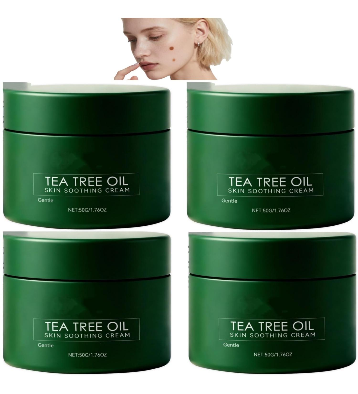  ZHJZGS Set of 4 soothing creams with tea tree oil - Gently moisturizes leaving skin smoother softer and hydrated improving the appearance of dryness for a smoother complexion - Buy Online on GoSupps.com