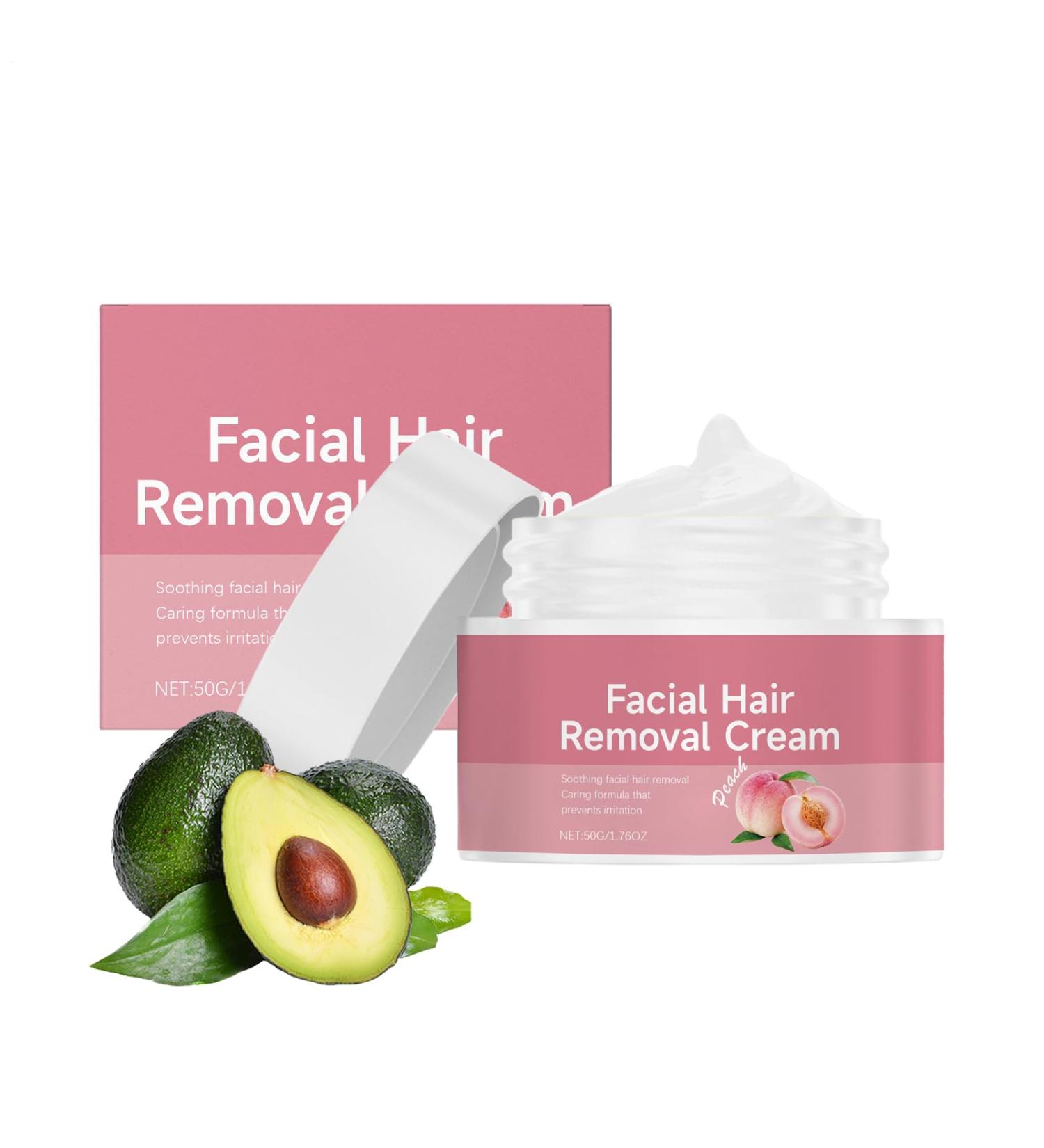 Facial Hair Removal Cream 50 g Gentle and Painless - Painless Hair Removal Cream for Girls Ladies Mothers Brides Travellers Athletes Upper Lip Chin Eyebrow Favourites - Buy Online on GoSupps.com