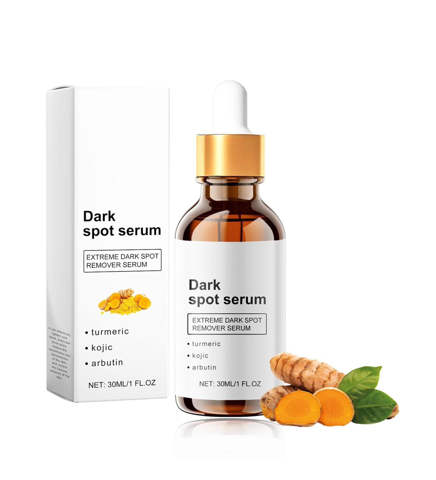 Turmeric Serum for Face - Kojic Acid Serum - Dark Spot Correcting Glow Serum - Arbutin Serum for Skin Lig_htening - Dark Spot Remover Face Serum - Facial Serum for Bri_ghtening Hydrating (30ml) - Buy Online on GoSupps.com