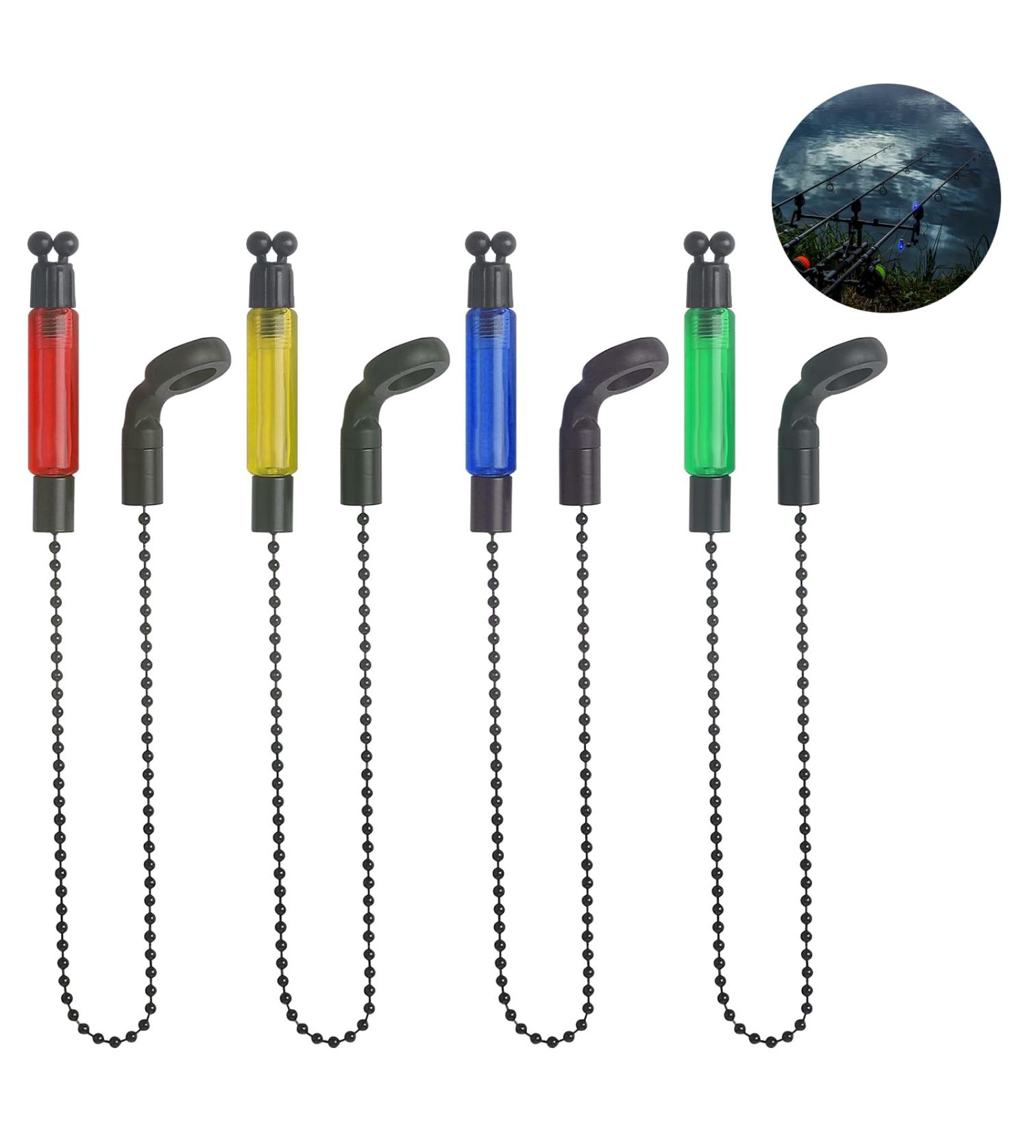 Anyswit 4-Piece Carp Fishing Swimmers with Bite Indicator Light | Versatile Swingers for Night Fishing & Multiple Positions - Buy Online on GoSupps.com