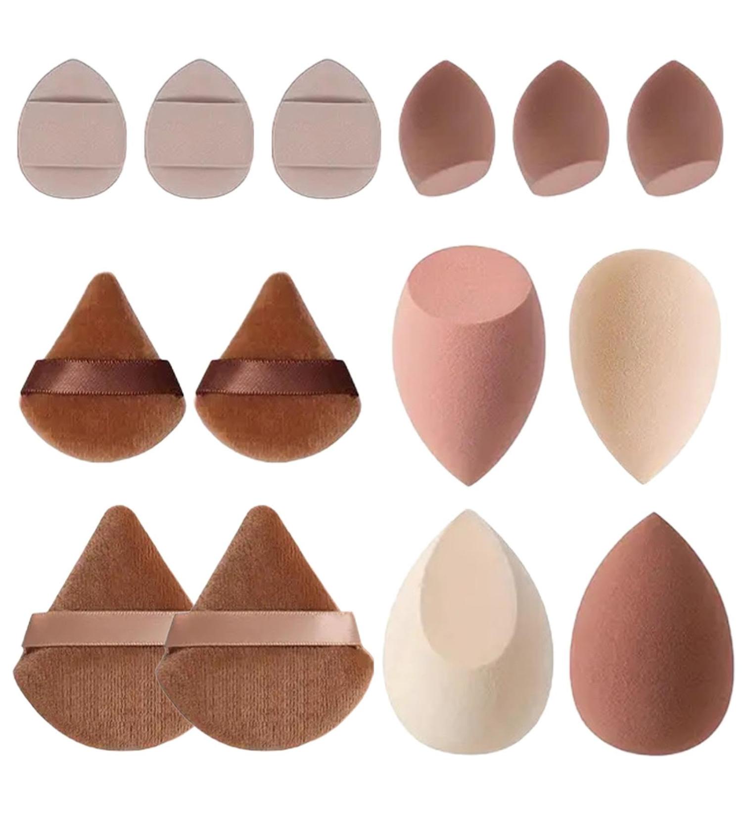 plsyyuw Makeup Sponge Blender Blending Sponge & Makeup Sponge Set | Powder Puff Long Lasting Beauty Sponge Wet & Dry Use for Women Girlfriend Mother Wife Light Coffee - Buy Online on GoSupps.com