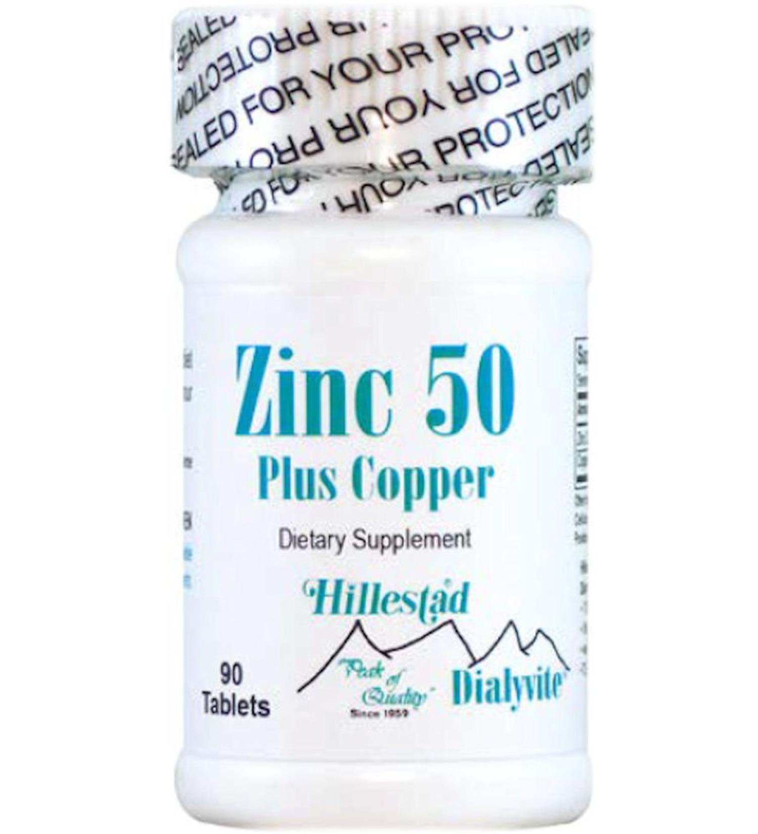 Dialyvite - Zinc 50 Plus Copper - 90 Tablets - Buy Online on GoSupps.com