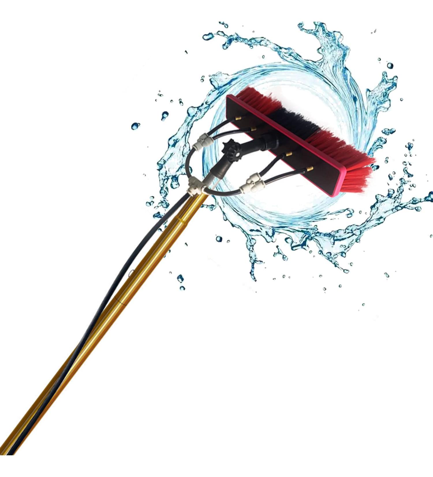 photovoltaic cleaner window cleaning pole Telesextension Poles for Cleaning Windows Adjustable Length Water Fed Pole Kit Window Cleaning Brush with 4-Hole Water Fed Brush-18Ft/12Ft Clear 12Ft - Buy Online on GoSupps.com