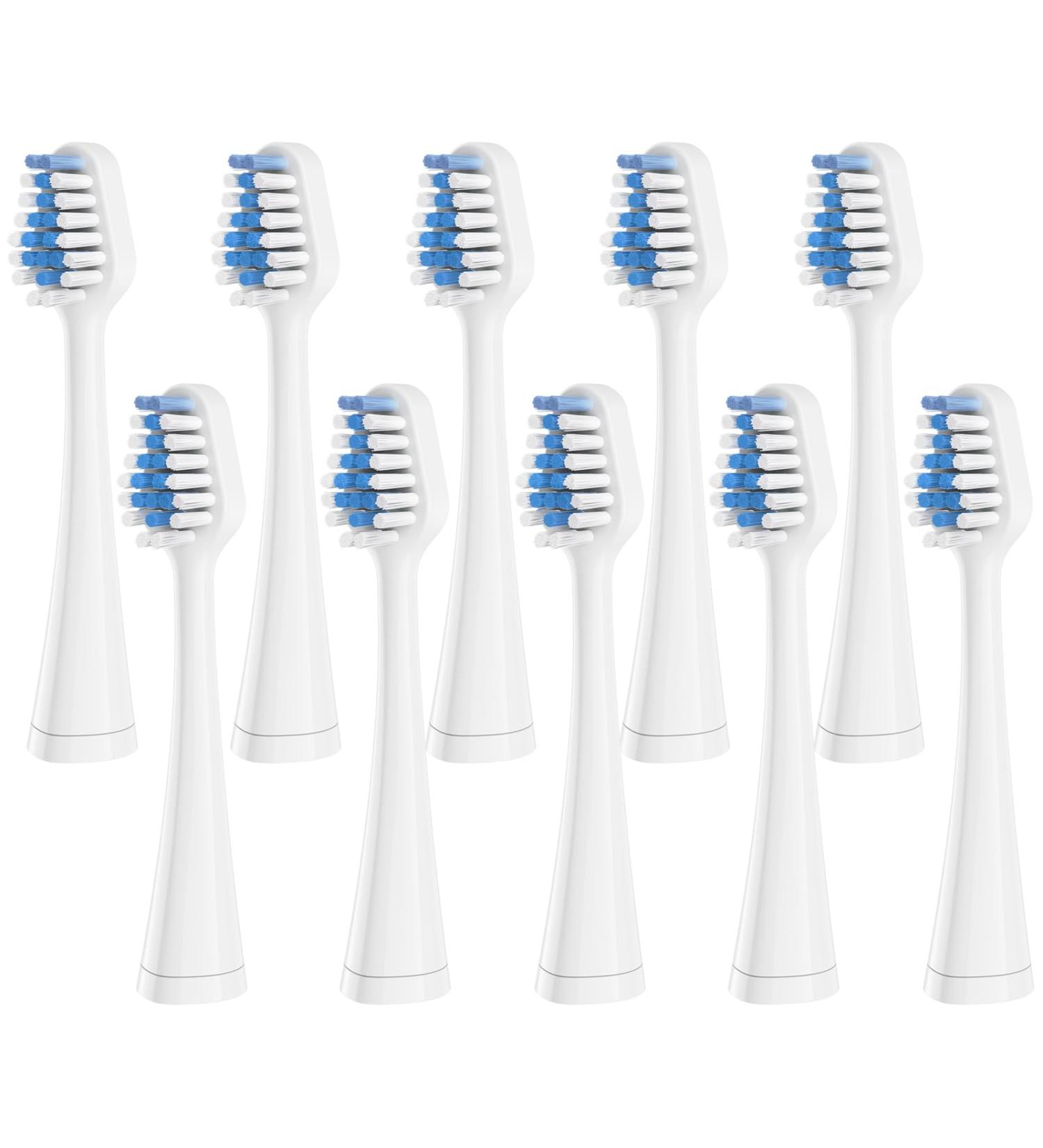 Replacement Toothbrush Heads for Waterpik & AquaSonic Duo | 10 Count | Best Electric Toothbrush Accessories - Buy Online on GoSupps.com