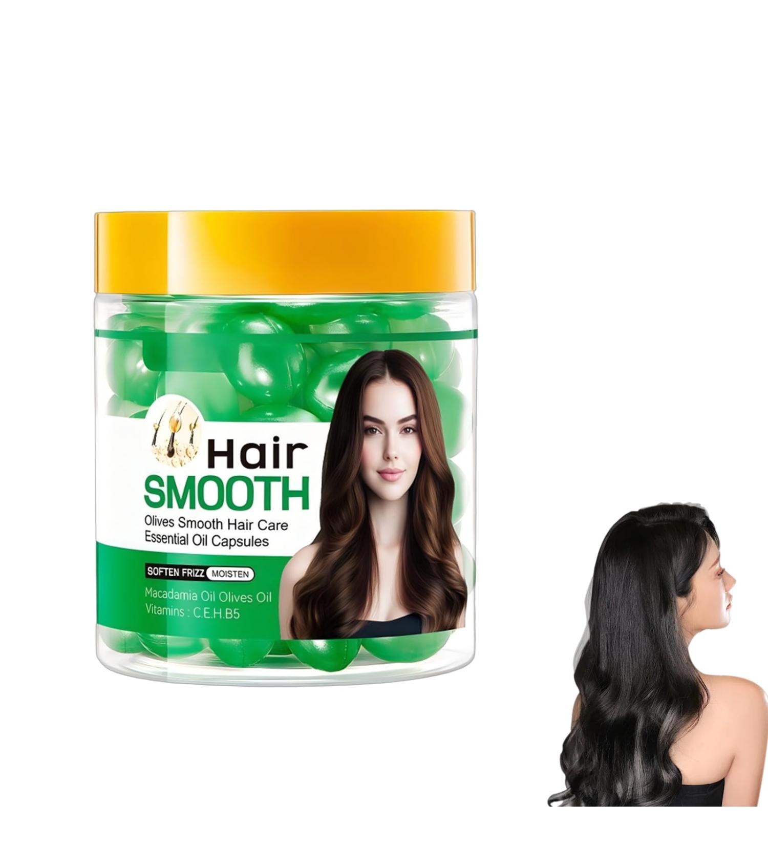 Olives Smooth Hair Care Essential Oil Capsules Hair Seum olive oil hair capsules light care oil without greasy shine for supple and fragrant hair - Buy Online on GoSupps.com