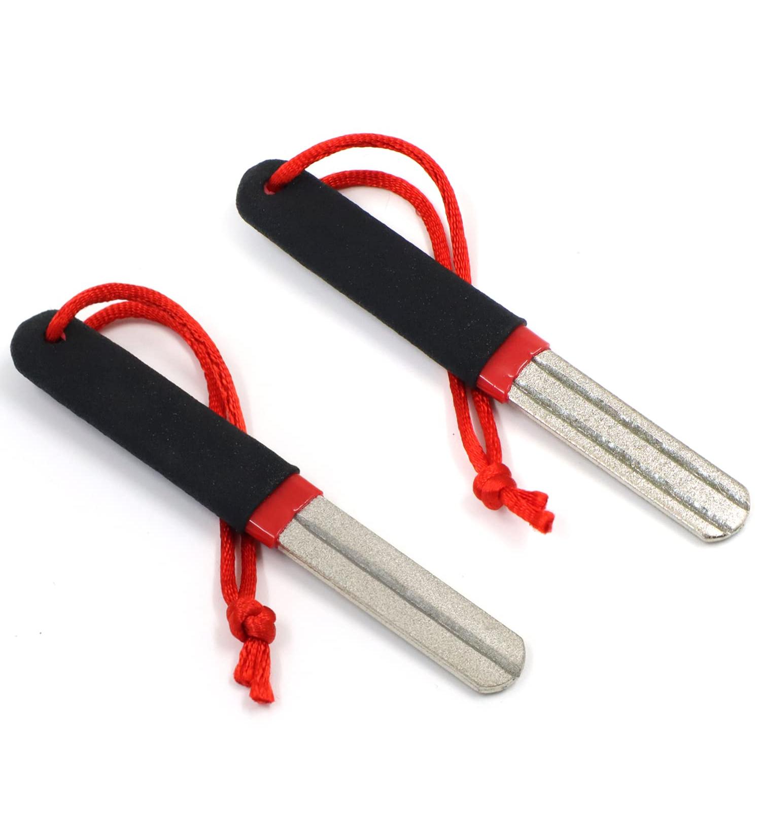 Premium 2-Piece Diamond Fishing Hook Sparkers | Double-Sided Fine File 180/400 Grit | Portable Tool for Saltwater Freshwater & Ice Fishing - Buy Online on GoSupps.com