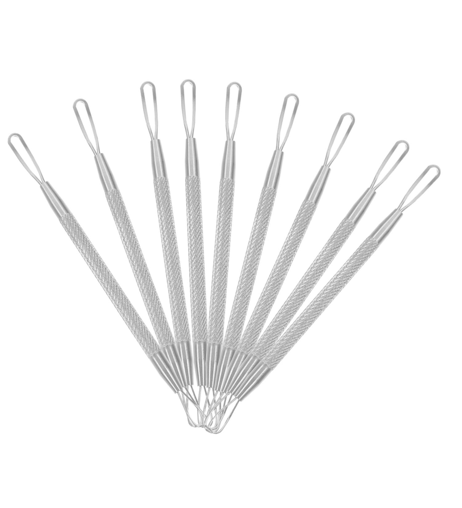 CANIGHT 7pcs Double-headed Extrusion Ring Blackhead Tool Comedone Needle Blackhead Cleaner Stainless Steel - Buy Online on GoSupps.com