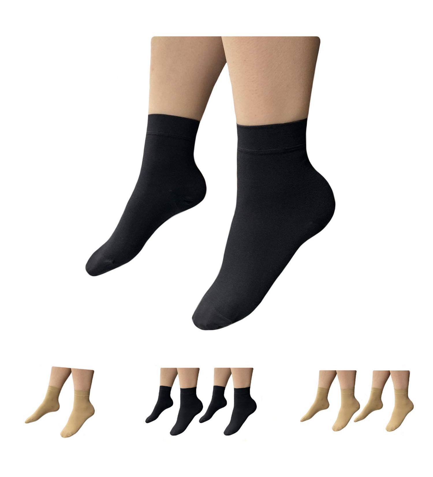 Closed Toe Ankle Compression Socks 20-30 mmHg for Wide Feet | Black S/M - International Shipping Available - Buy Online on GoSupps.com