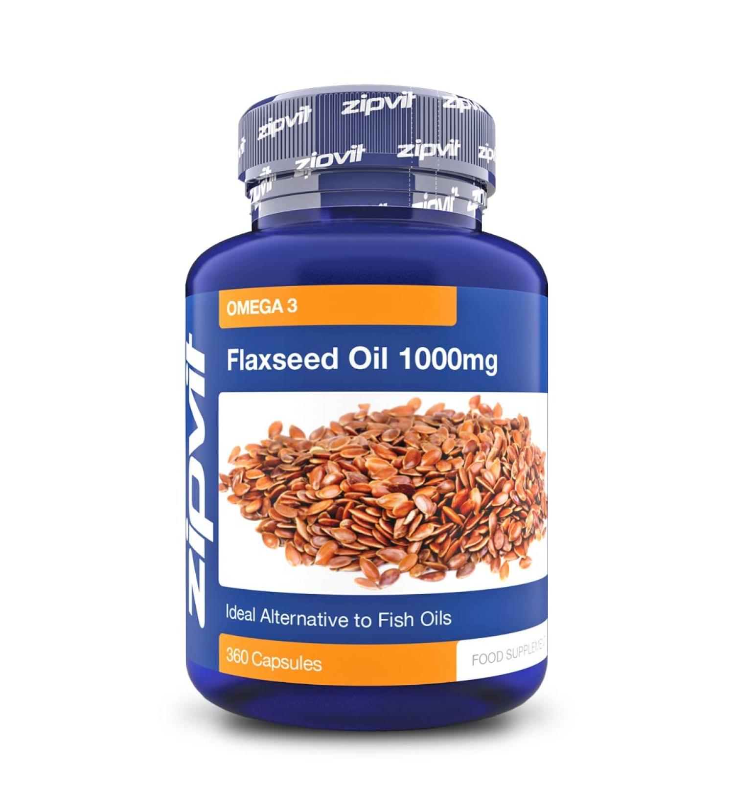 Flaxseed Oil Capsules 1000mg - 360 Softgels | 12-Month Supply - Buy Online on GoSupps.com