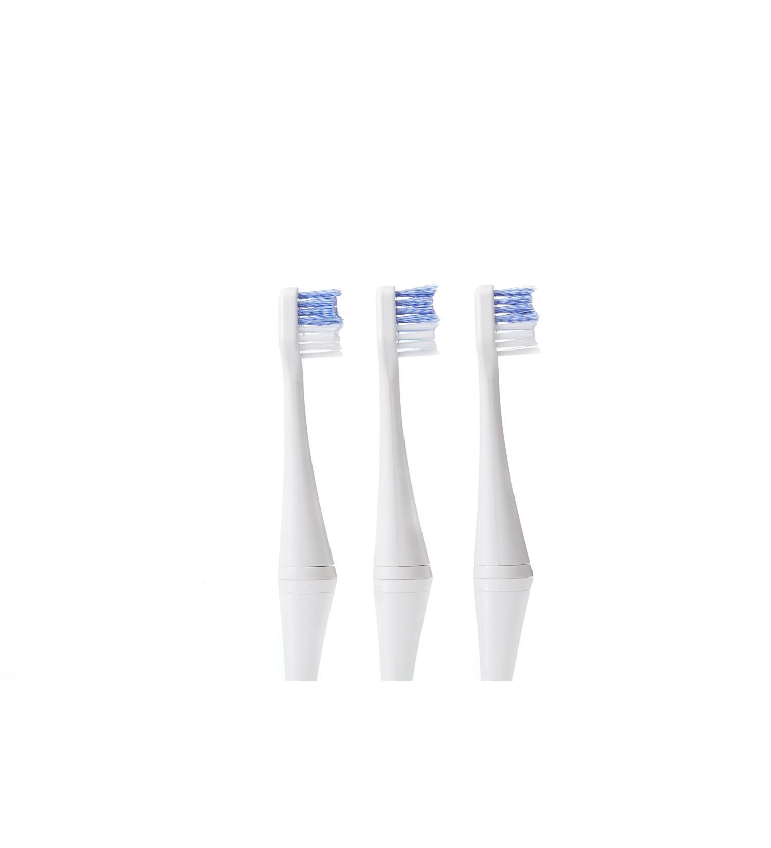 Smileactives Vibrite Sonic Replacement Brush Heads - Set of 3 | Firm Bristles for Whitening, Cleansing & Fresh Breath | Not Compatible with Wave Version - Buy Online on GoSupps.com