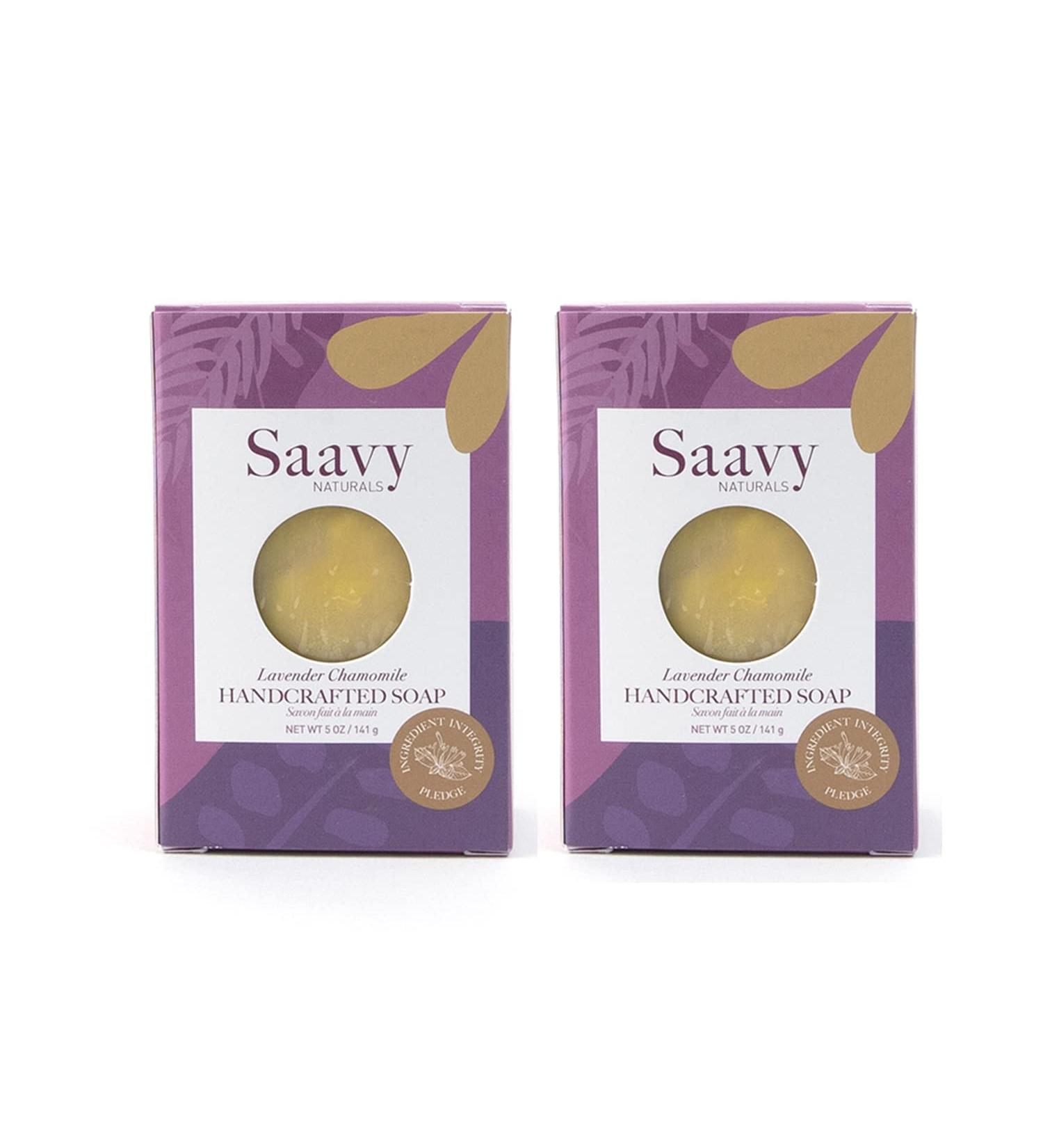 Saavy Naturals Lavender Chamomile All-Natural Soap Bar 5oz (Pack of 2) - Buy Online on GoSupps.com