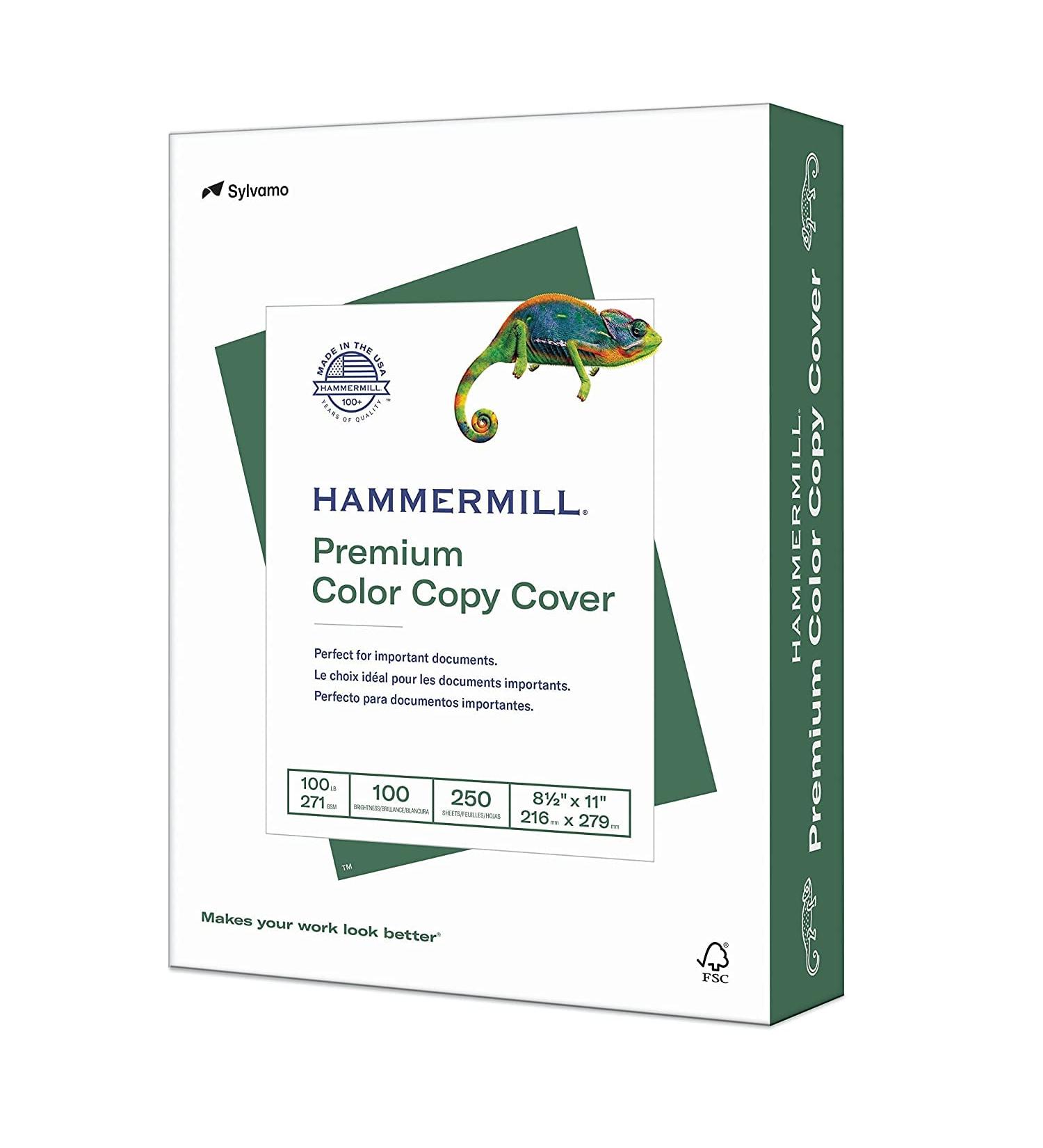 Hammermill Premium Color Copy 100 lb 8.5x11 Cardstock - 250 Sheets, 100 Brightness, Made in USA, White - 120024R - Buy Online on GoSupps.com