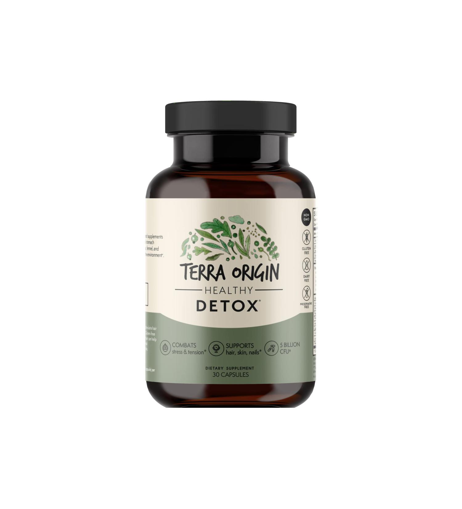 TERRA ORIGIN Detox Cleanse Probiotics 30 Veggie Capsules | 5B CFU | Metabolism Booster with Licorice Root, Amla Fruit, Senna Leaf, Ginger Root | Natural Digestive Support - Buy Online on GoSupps.com
