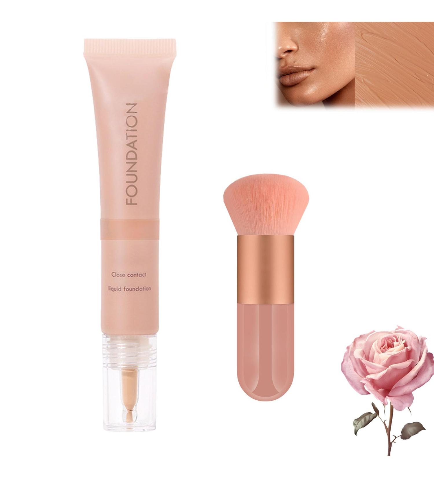Super Coverage Foundation with Buffing Brush Full Coverage Foundation With Skin Buffing Brush Hydrating Waterproof and Light Long Lasting Foundation (05 20g) 05 20 g (Pack of 1) - Buy Online on GoSupps.com