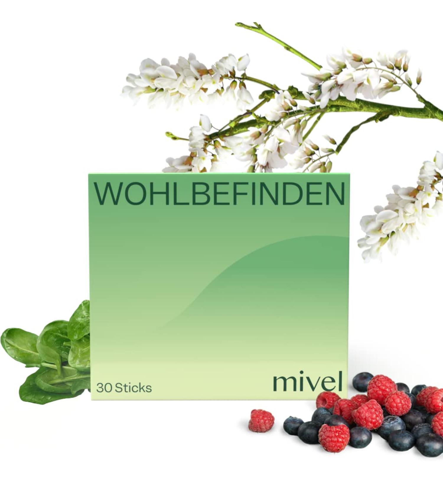 MIVEL Well-Being Probiotic | 9 Premium Bacteria 20 Billion CFU Prebiotics & Vitamins for Enhanced Digestion & Gut Health - International Shipping Available - Buy Online on GoSupps.com