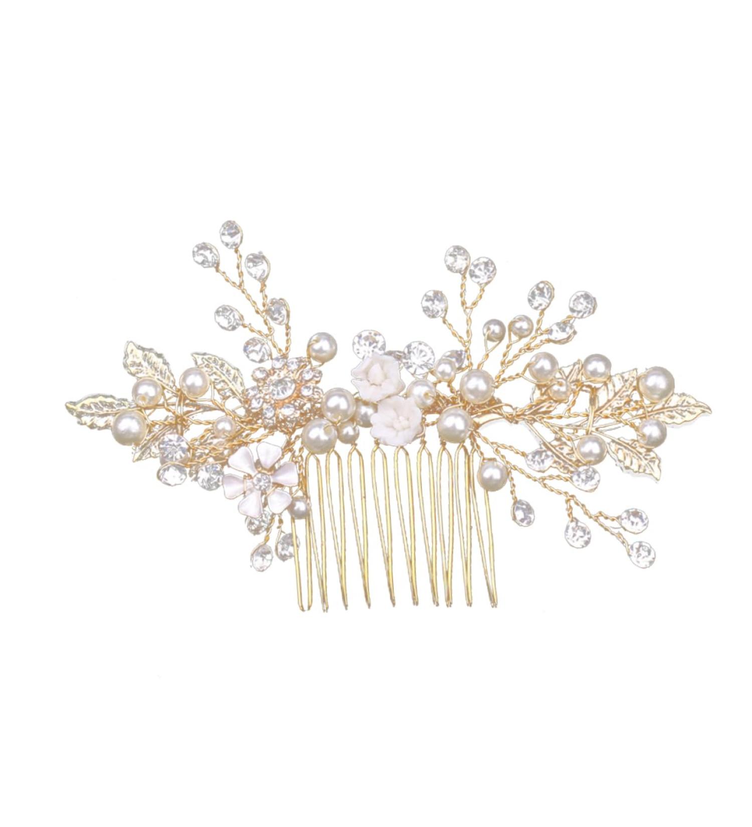 Angoily Wedding Hair Comb Women Hair Comb Bridal Hair Comb Alloy Hair Comb Women's Accessories Crystal - Buy Online on GoSupps.com