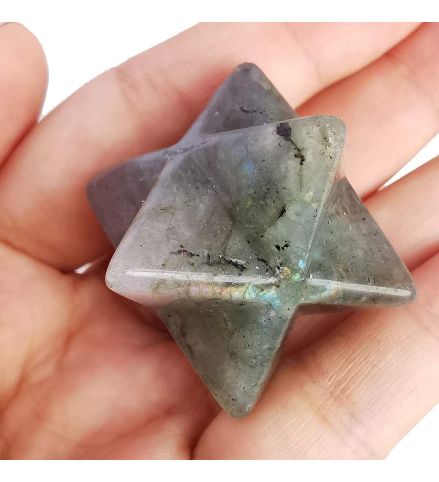 Lovionus89 Natural Moonstone Merkaba Crystal - Healing Chakra Energy Generator & Protection 1 Inch - Buy Online on GoSupps.com