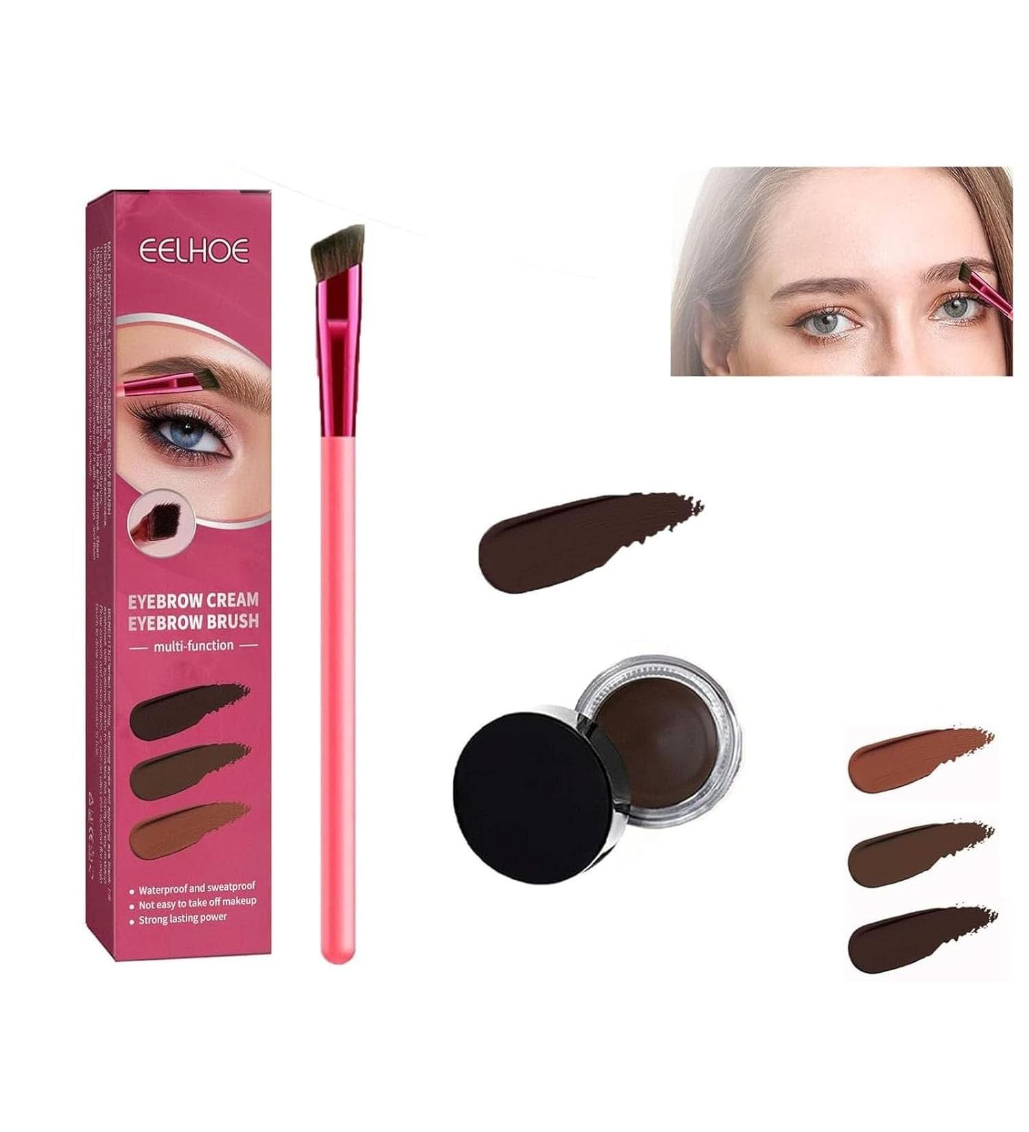 2024 4d Laminated Brow Grooming Kit Multi-function Eyebrow Concealer Contour Brush 4d Hair Stroke Brow Stamp Brush (Color : Taupe) - Buy Online on GoSupps.com
