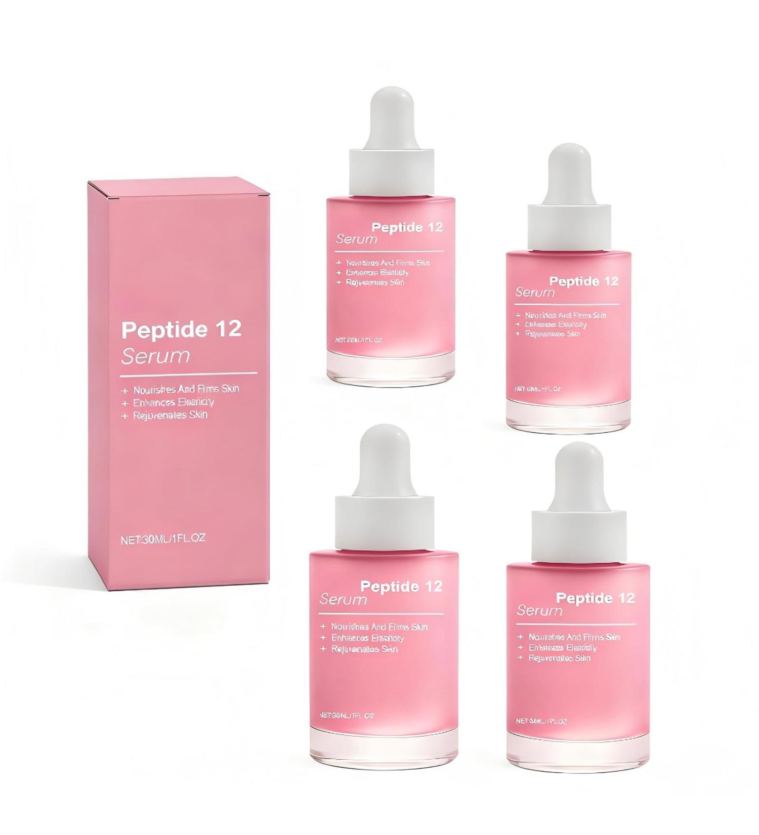 REAHSYTE Peptide 12 Skin Firming Serum for Face with Niacinamide & Bakuchiol Anti-Aging & Hydrating Facial Treatment Boosts Radiance & Smooths Fine Lines - 1 Fl Oz 4Pcs - Buy Online on GoSupps.com
