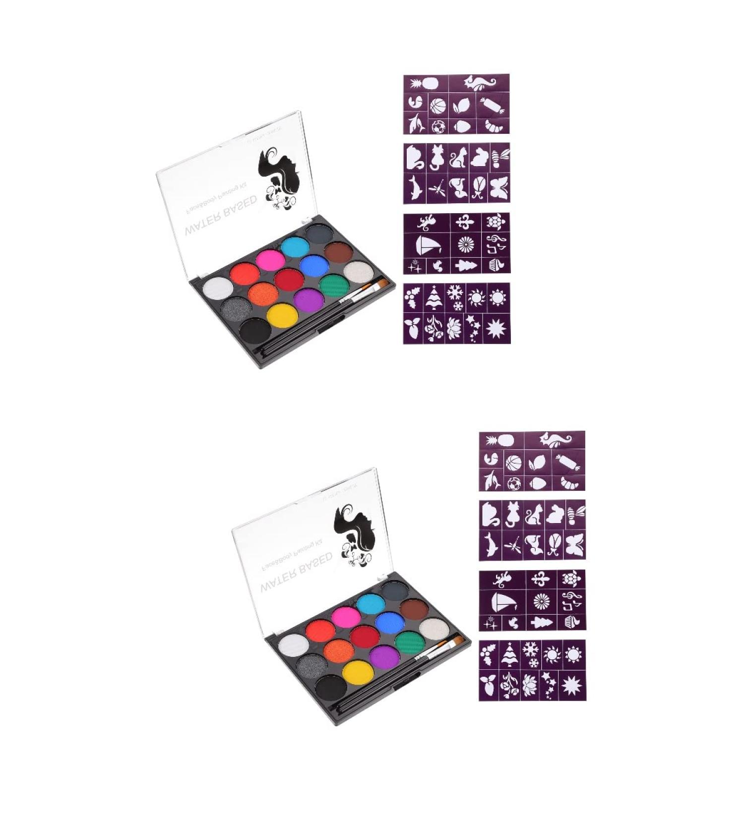 Buy FOMIYES Halloween Face Paint Kit - 2 Sets of Oil Paints & Brushes for Special Effects Makeup | Child-Friendly Festival Supplies - Buy Online on GoSupps.com