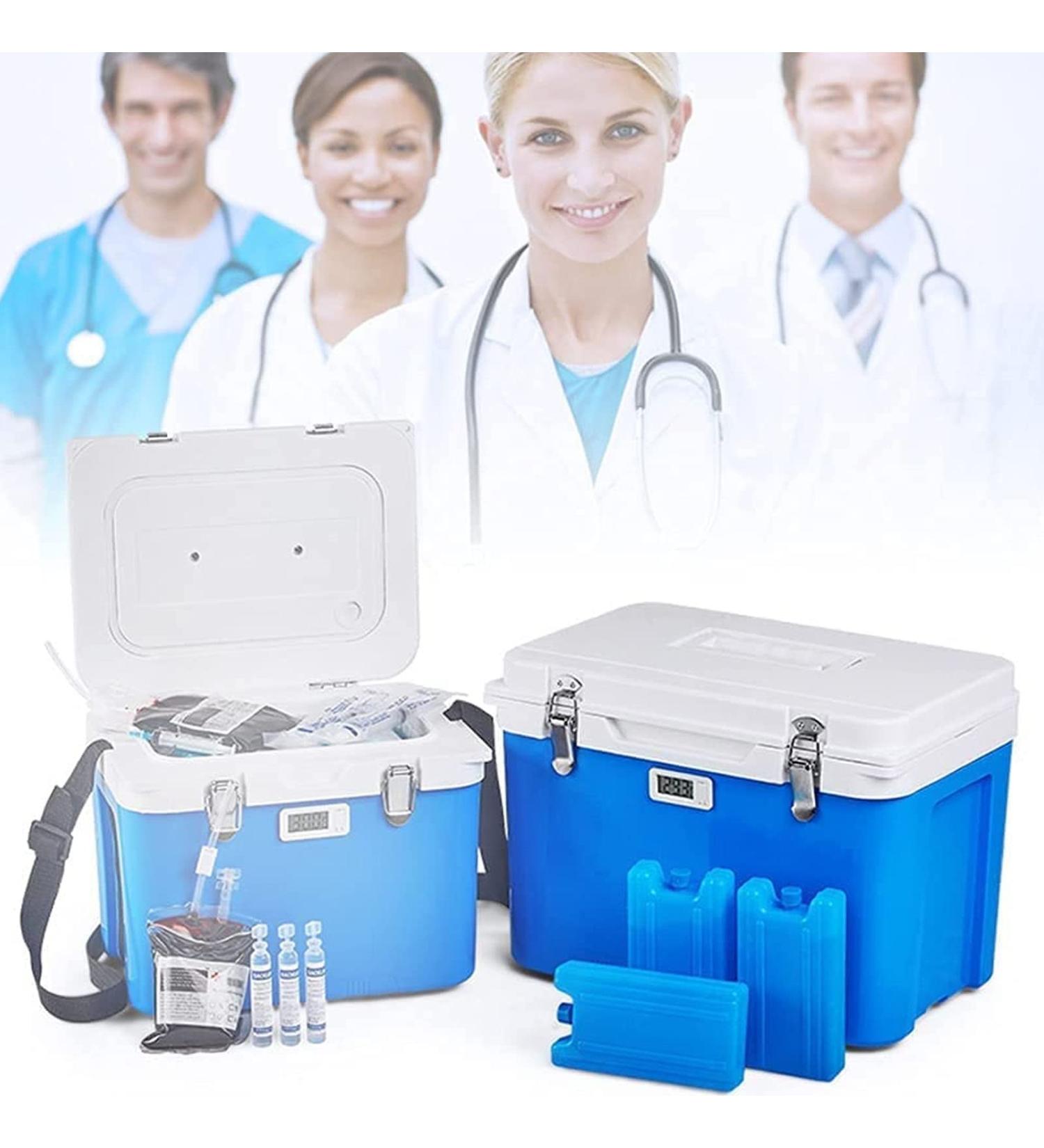 Medical Refrigerator Portable Insulin Cooler Case with 13L Large Capacity Hot And Cold Insulation Function Back Bring Thickened 5CM Insulation Layer 16.5 * 11 * 12.1'' - Buy Online on GoSupps.com