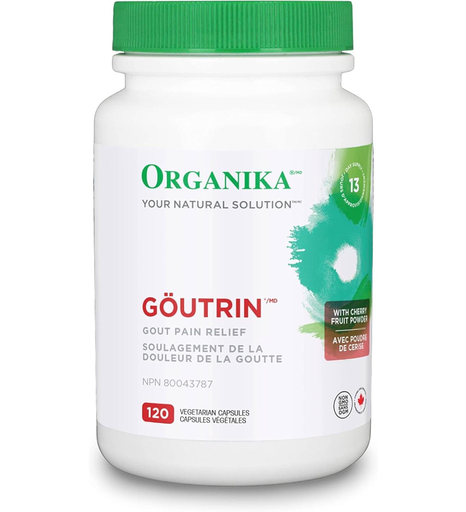Organika Goutrin- Gout Relief Formulation Reduce Uric Acid Diuretic 120 vcaps 120 count (Pack of 1) - Buy Online on GoSupps.com