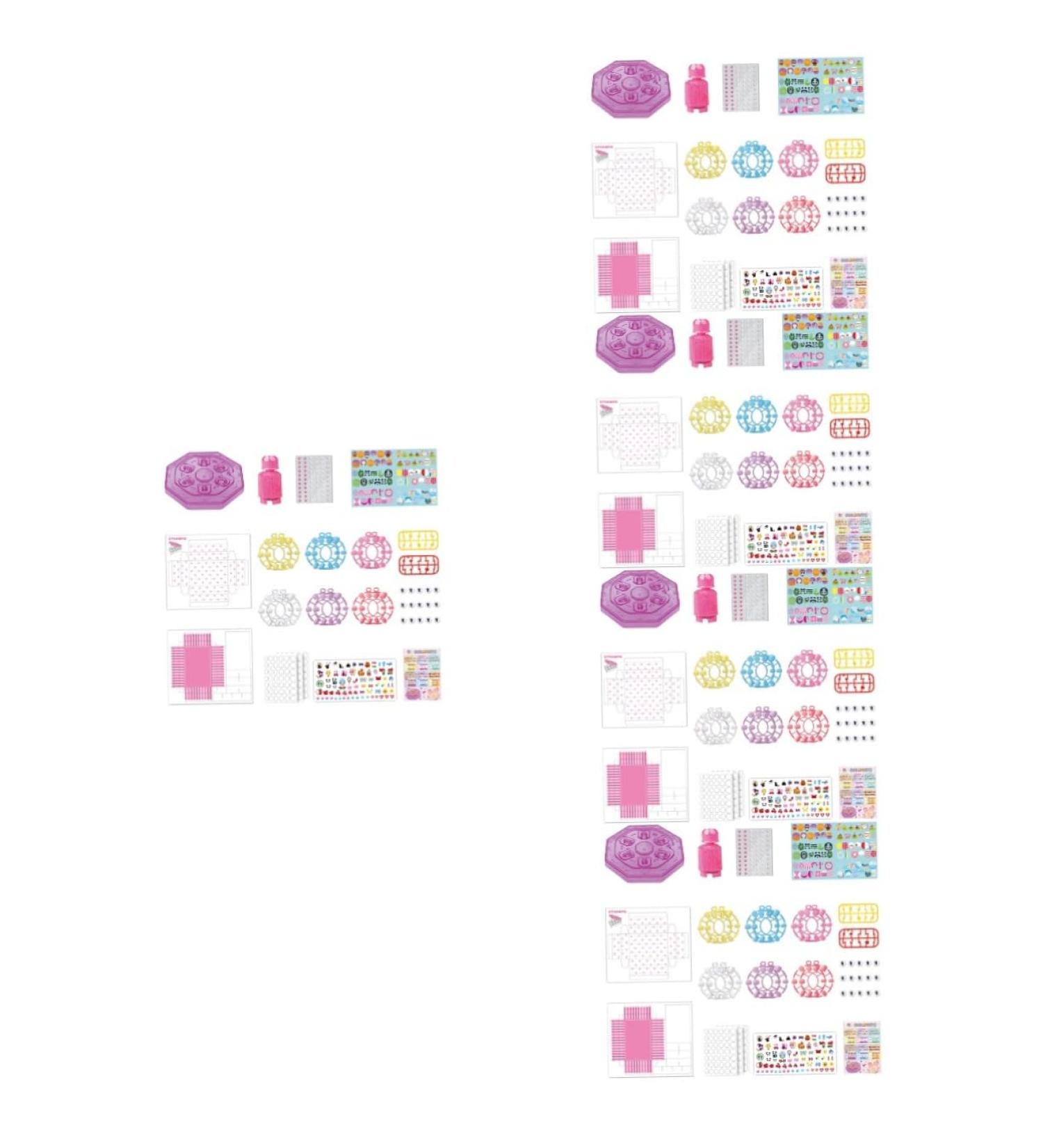 Healeved Kids Nail Kit 5 Sets toddler nail polish child toddler Nail set decorate kids nail stickers Toy plastic nail polish age 8-12 nail manicure toy suite manual 3d - Buy Online on GoSupps.com