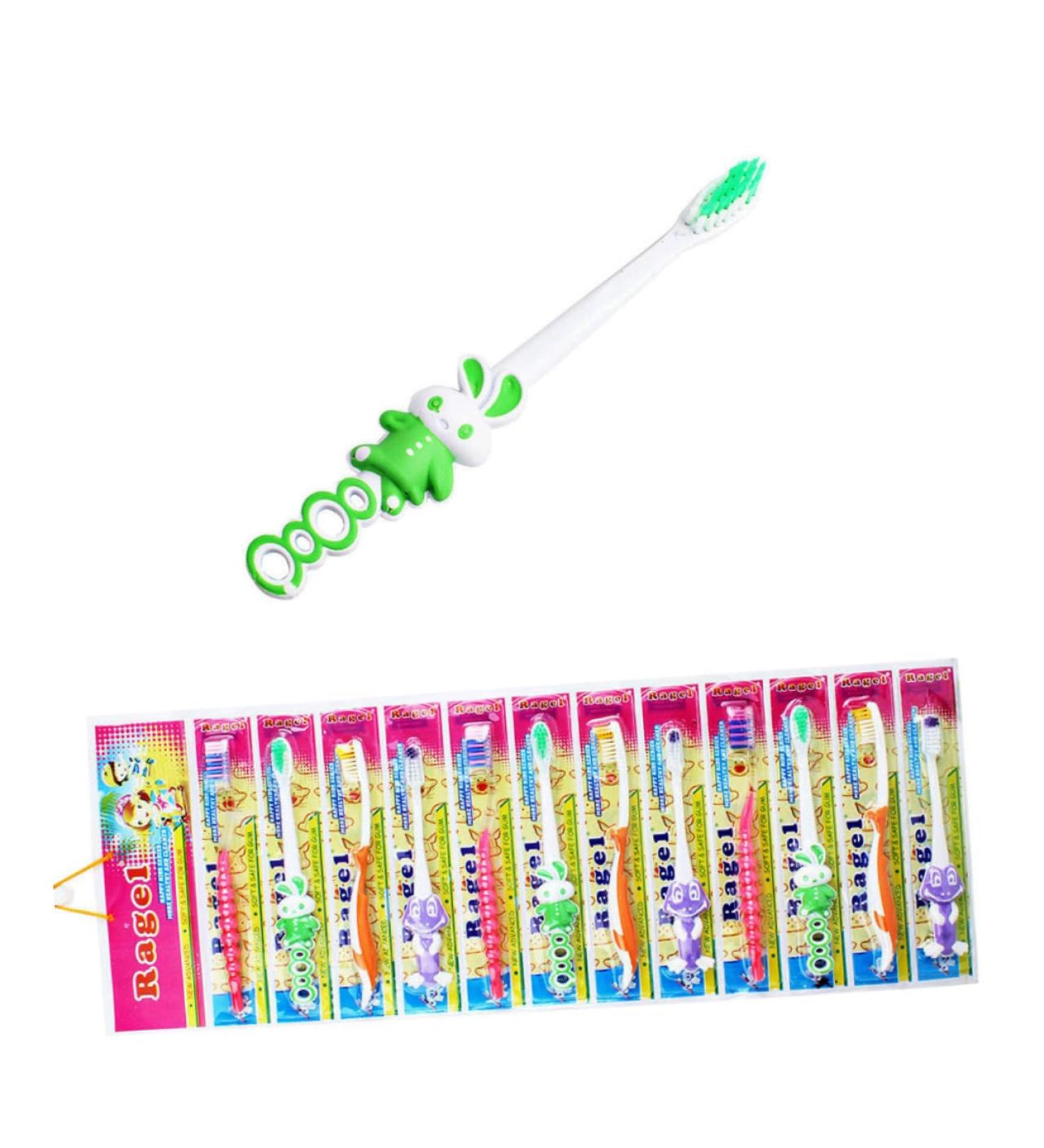 12pcs Soft Fur Rabbit Toddler Toothbrush Set | Gentle Cleaning for Little Ones | International Shipping Available - Buy Online on GoSupps.com
