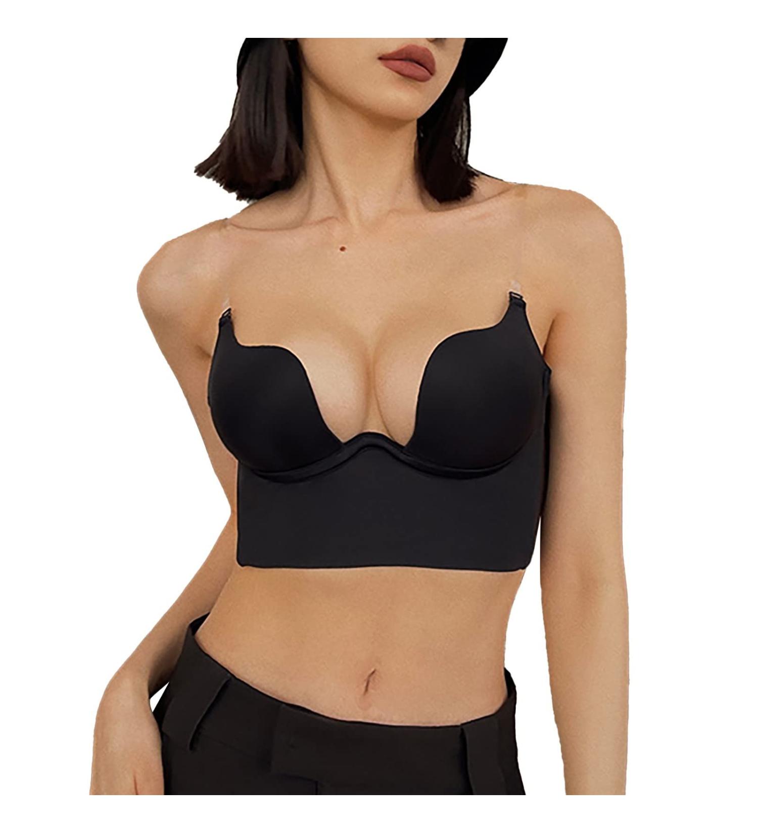 Shop U-Shape Low Back Solid Bras for Women - Convertible Straps Backproof Comfort - Buy Online on GoSupps.com
