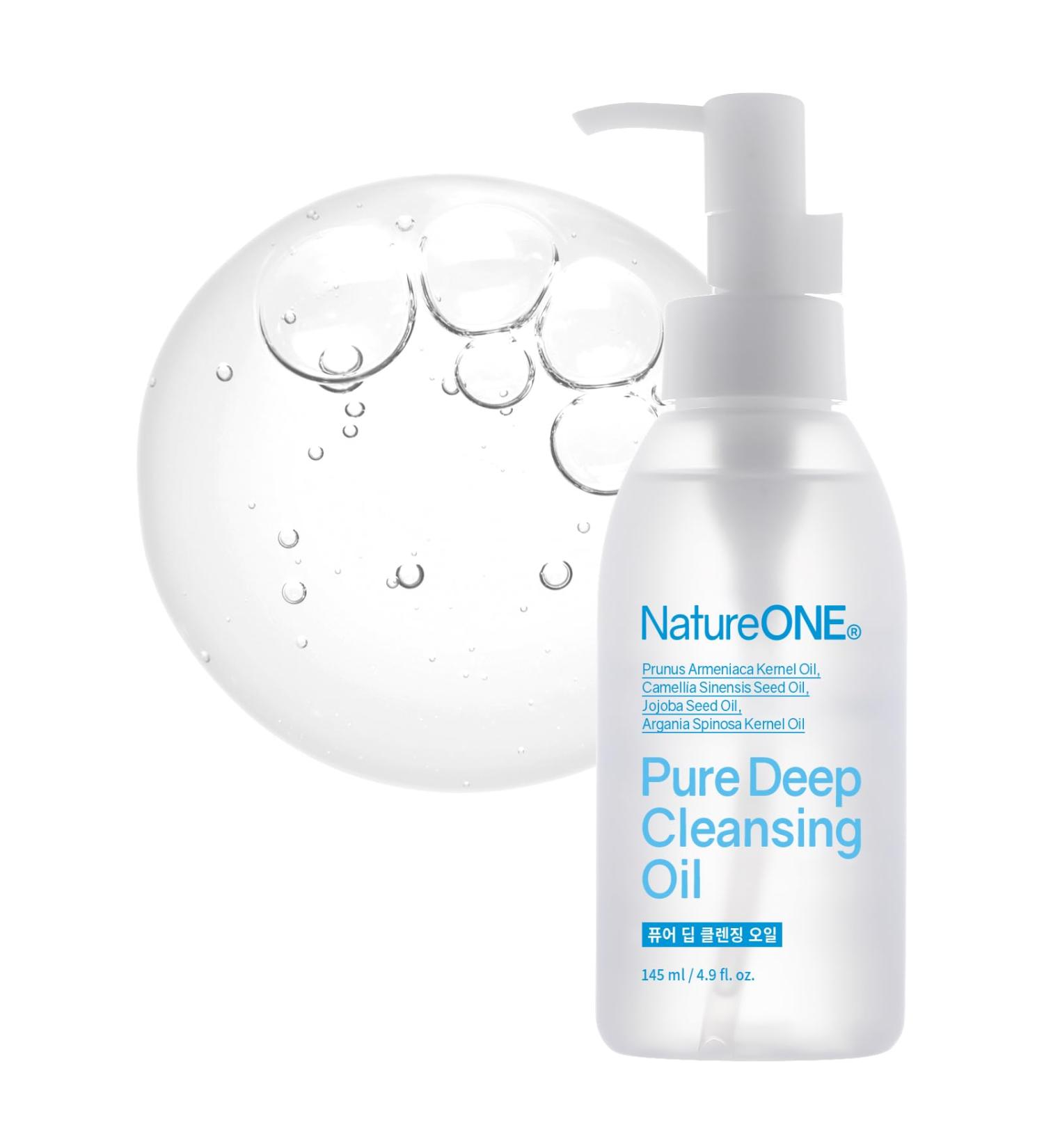 Pure Deep Cleansing Oil with AHA+PHA | Argan & Jojoba Oil | Blackhead Remover & Pore Cleaner | 145ml for Sebum Control - Buy Online on GoSupps.com