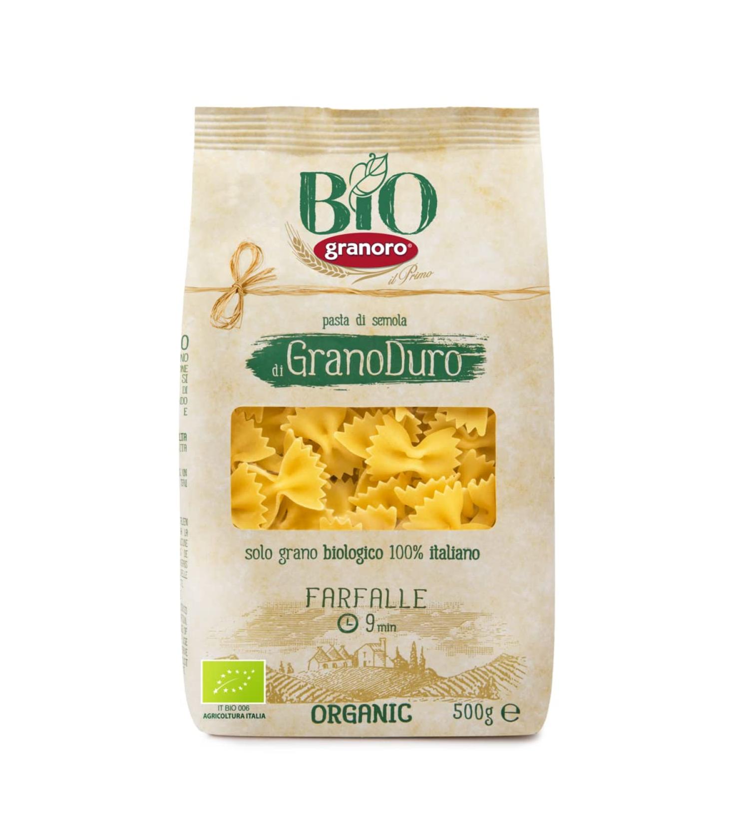 AUCHAN Pack of 3 units *** GRANORO Granoduro organic farfalle 500g