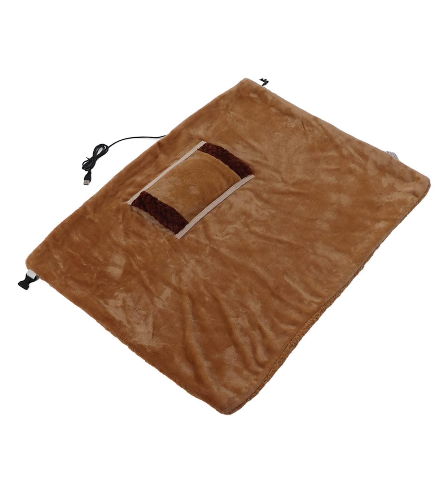 Buy Pssopp Heated Warm Scarf - Fast Heating USB Flannel Electric Blanket for Camping | Cozy Brown - International Shipping Available - Buy Online on GoSupps.com