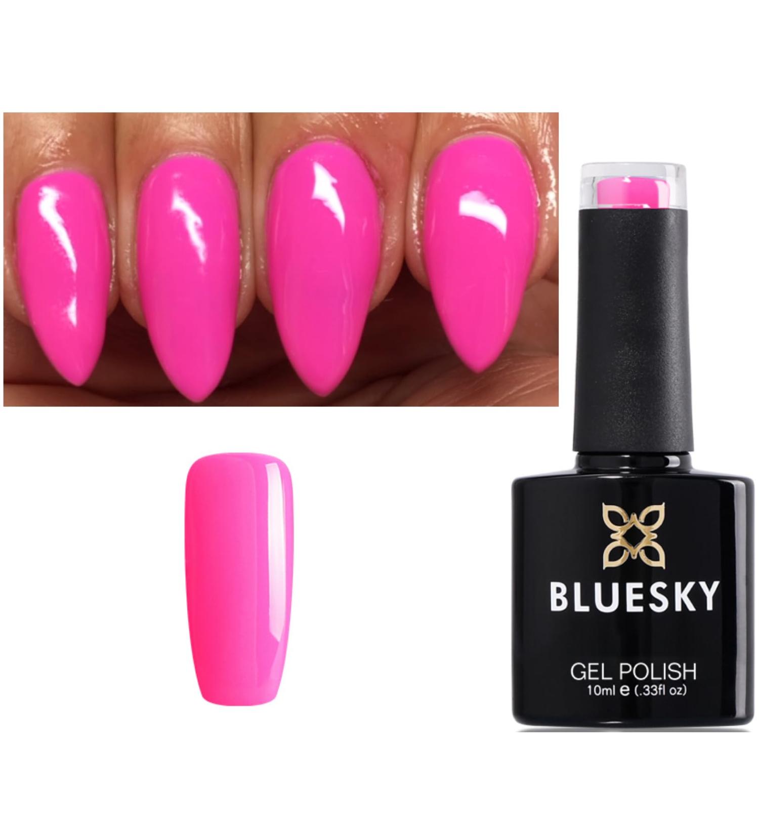 Bluesky Nail Gel Polish PINK BRIGHT PINK BUBBLEGUM SPRING SUMMER COLOR QXG03 UV LED Soak Off 10ml - Buy Online on GoSupps.com
