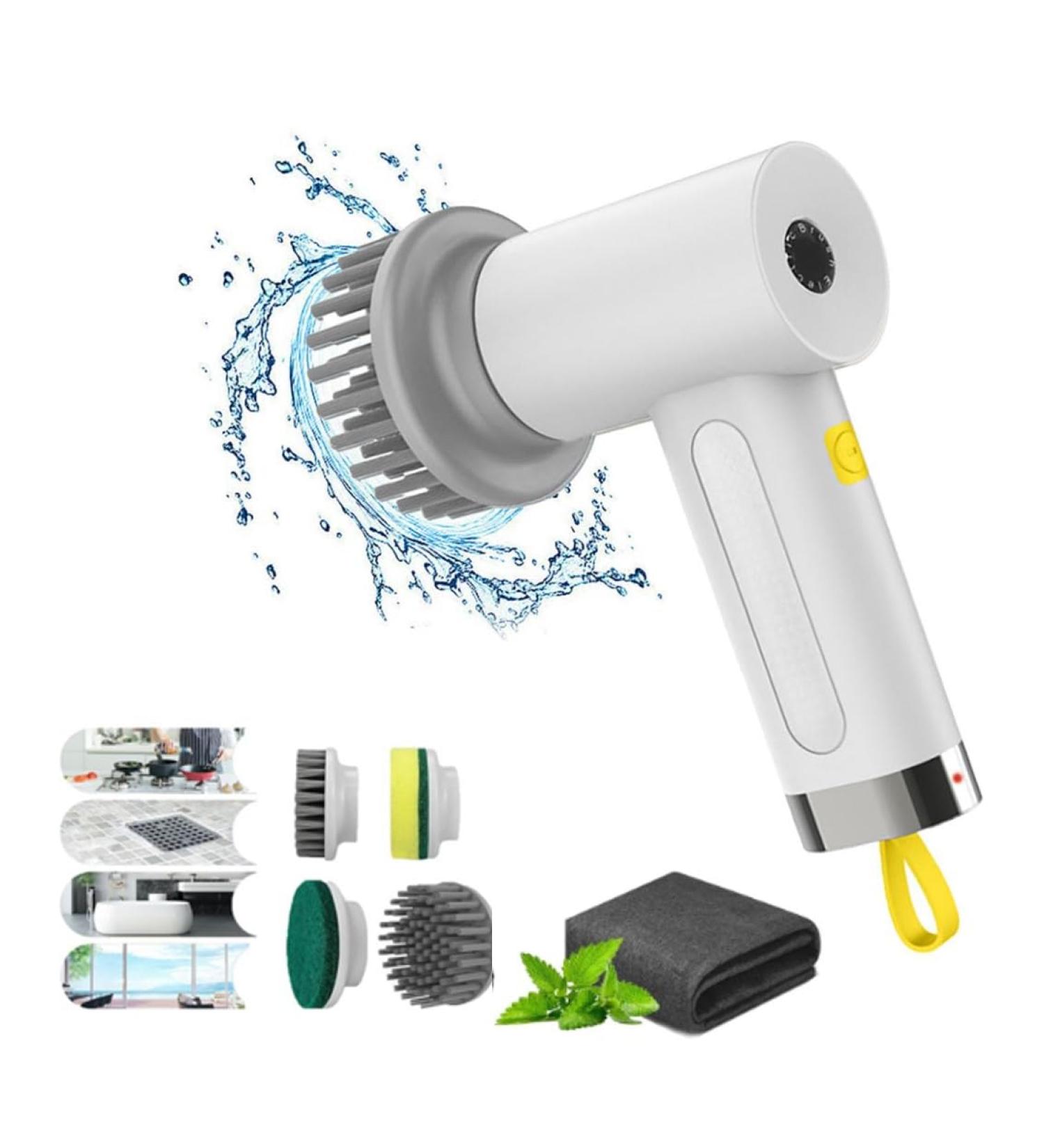 Electric Spin Scrubber 2024 New Sinoshi Spin Power Scrubber Cordless Power Spin Scrubber Rechargeable Handheld Power Scrubber Spin Brush Multifunctional Cleaning Brush Tile Sink Bathroom (White B) - Buy Online on GoSupps.com