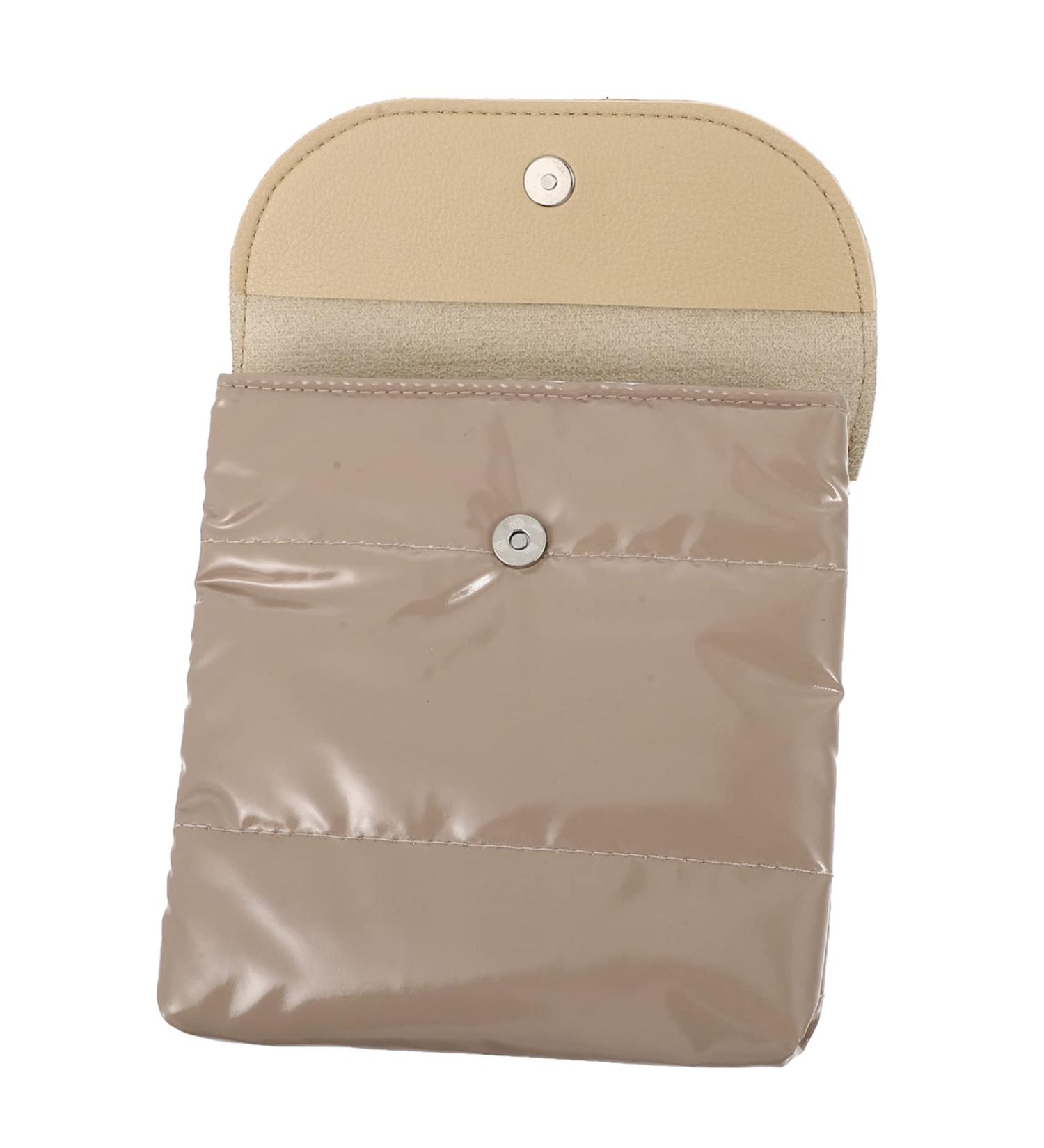 LALAFINA Mini Travel Organizer Bag for Makeup and Toiletries - Beige 13X13X2CM - Buy Online on GoSupps.com