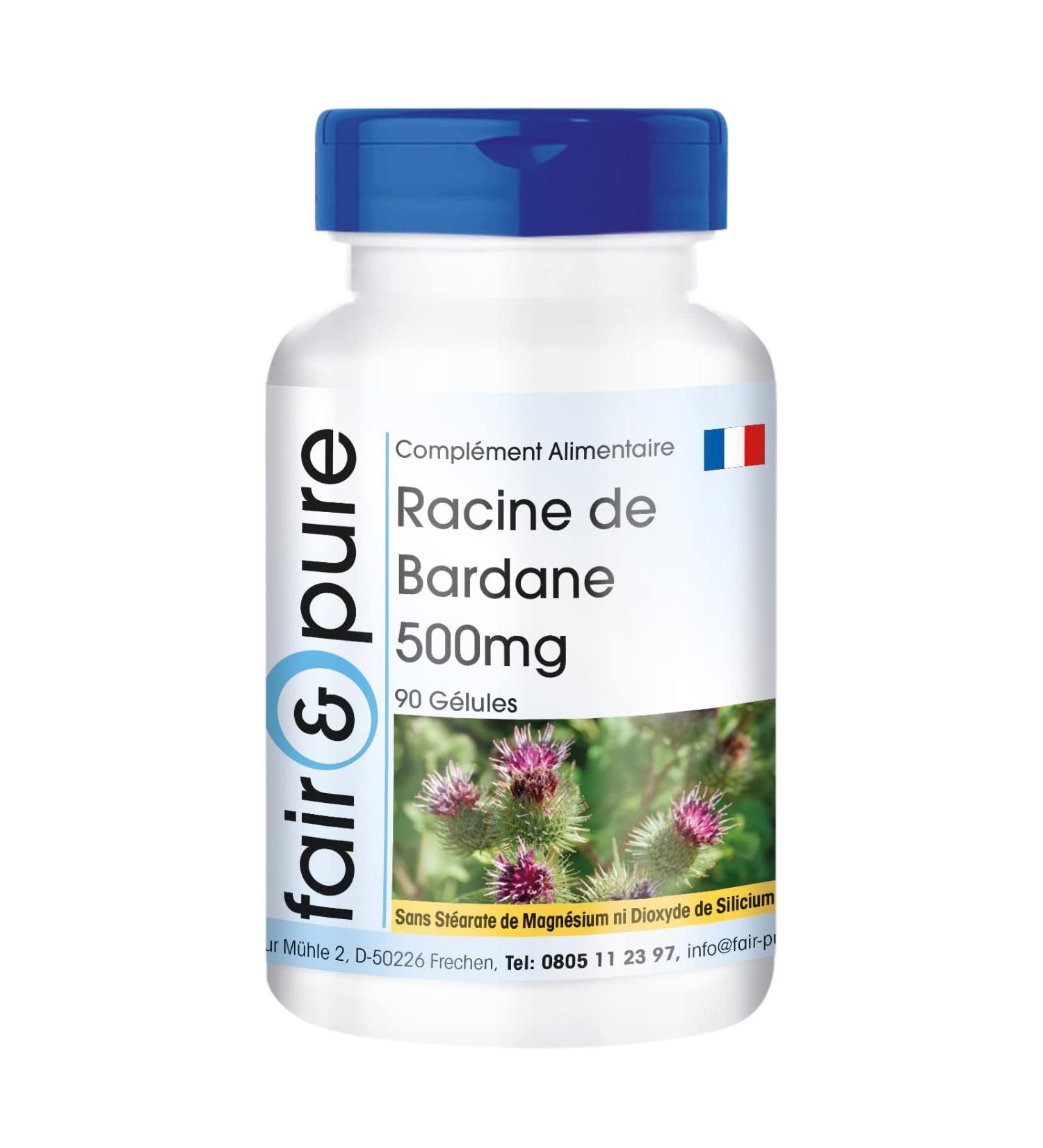 Fair & Pure - Burdock Root Capsules 500mg - 90 capsules - with 15mg zinc citrate zinc - vegan - Buy Online on GoSupps.com