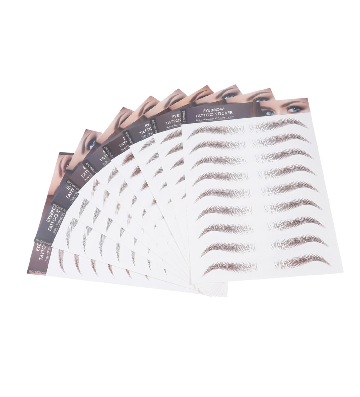 NOLITOY 27 Sheets Transfer stickers tattoo brow brown eyebrow transfer stickers sticker para u as 21.5X14.5cmx3pcs Brownx3pcs - Buy Online on GoSupps.com
