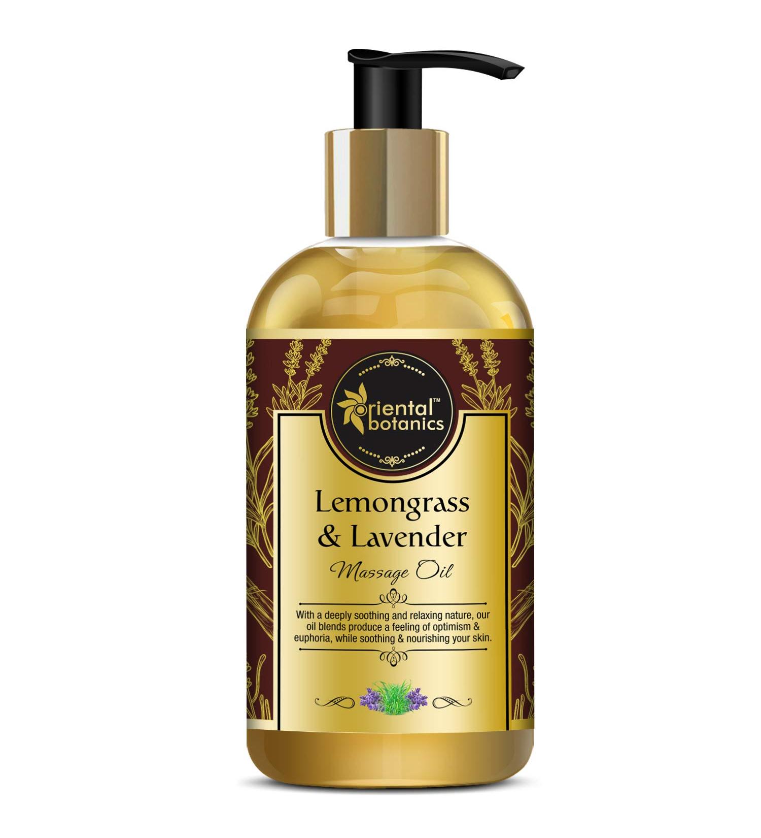 Buy Lemongrass & Lavender Body Massage Oil - 200ml | Natural Aromatherapy | International Shipping - Buy Online on GoSupps.com