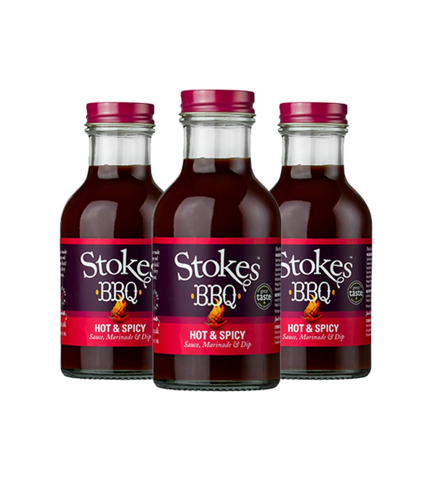 STOKES Stokes Sauces - Hot and Spicy BBQ Sauce 315g (pack of 3)