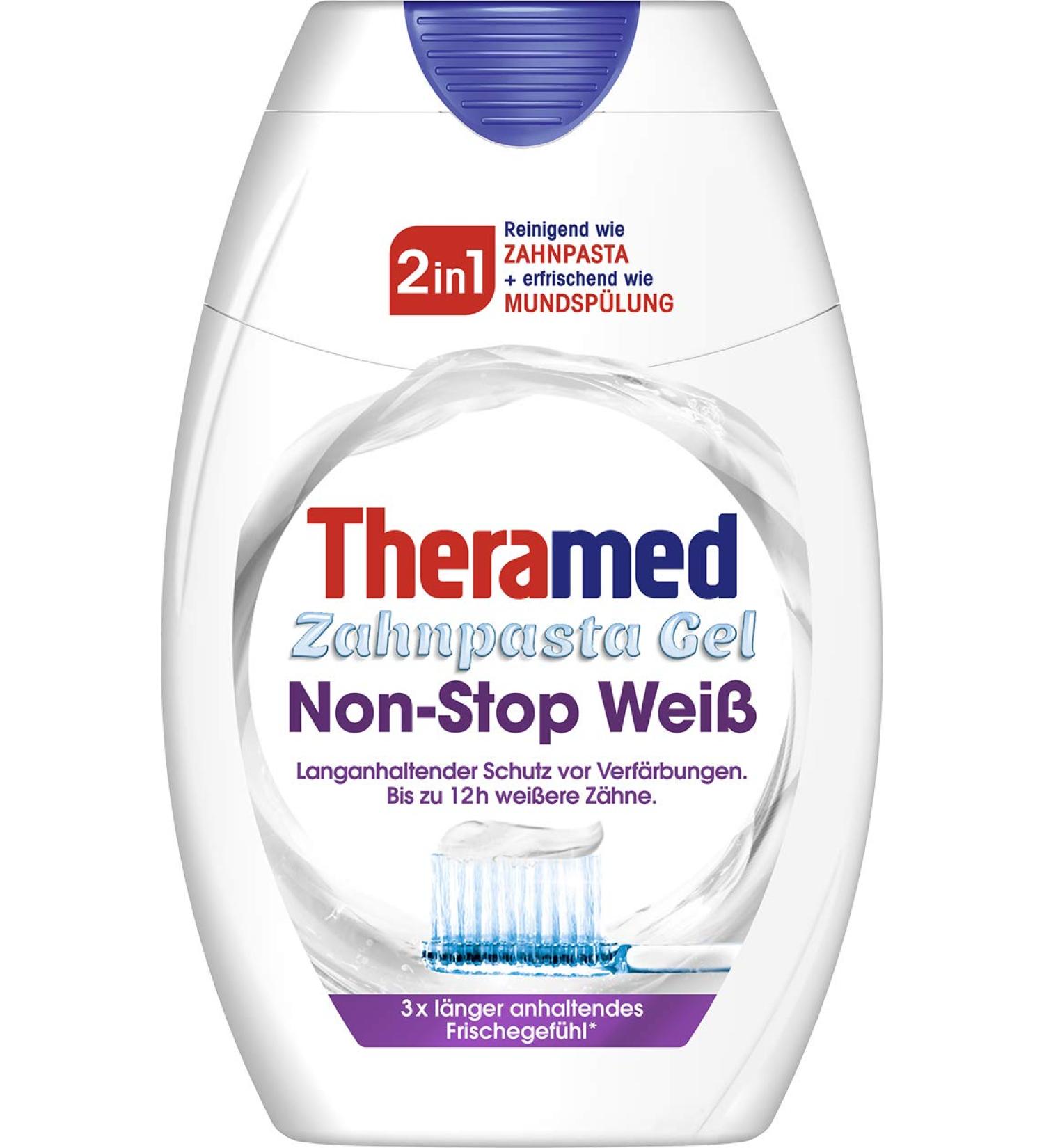 Theramed Toothpaste Gel Long-lasting protection against discoloration Up to 12 hours whiter teeth 75 ml