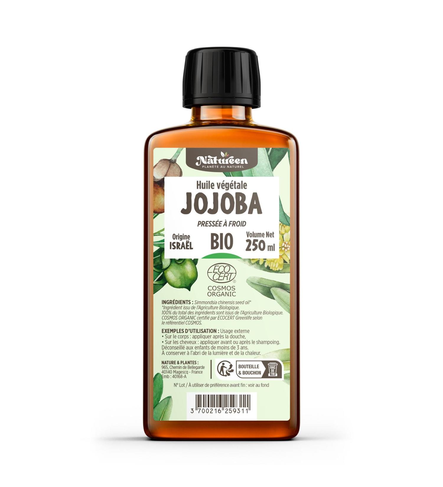  Plan te au Naturel JOJOBA Organic Oil 250 ml - Cosmos Organic - Plan te au Naturel - Pure Natural and Cold Pressed - Hair Body Skin - Buy Online on GoSupps.com